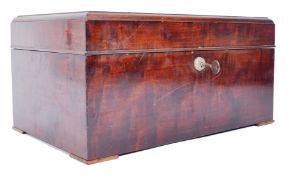 VICTORIAN MAHOGANY VENEERED CIGAR HUMIDOR