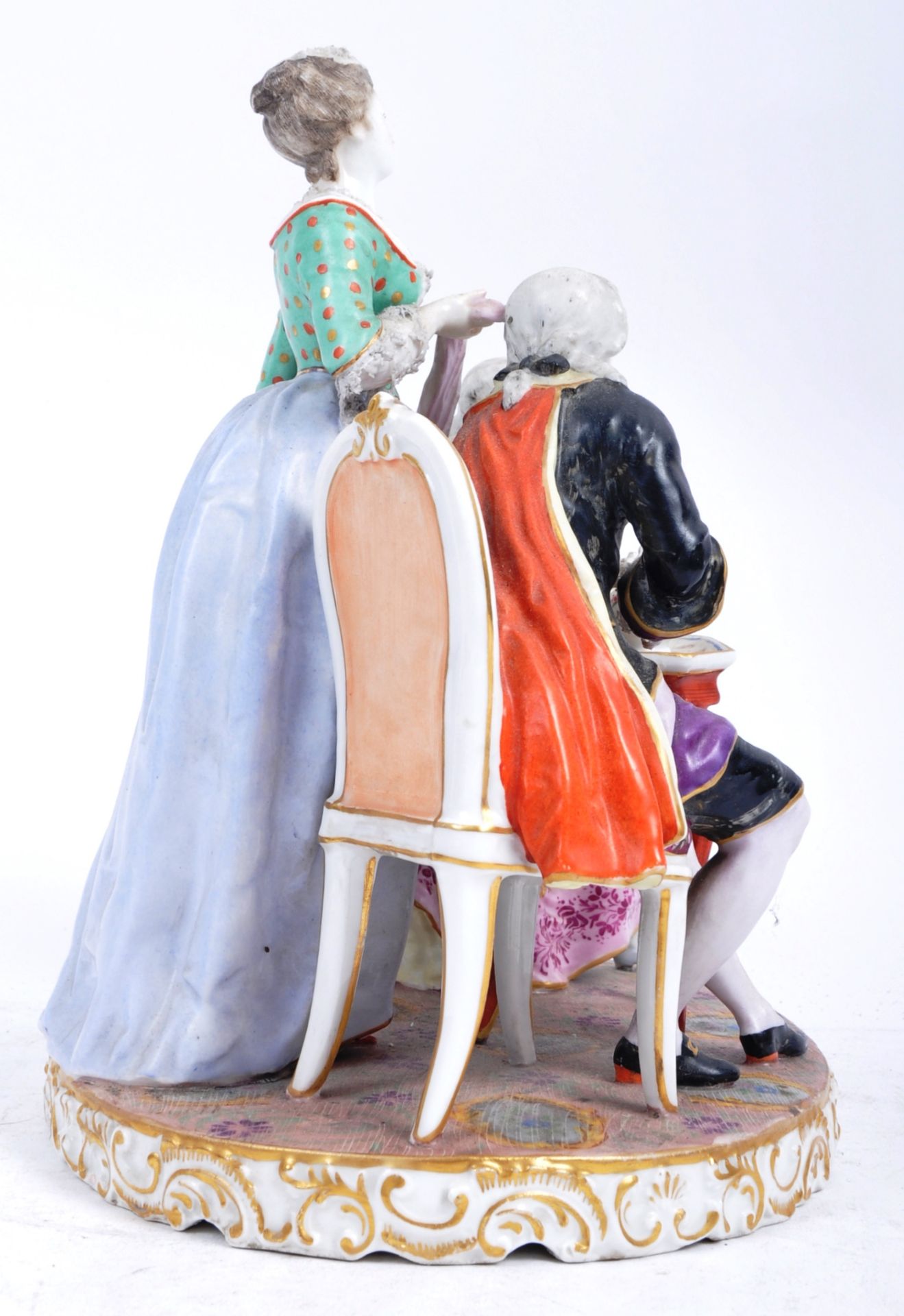 19TH CENTURY PORCELAIN MEISSEN FIGURINE GROUP - Image 4 of 7