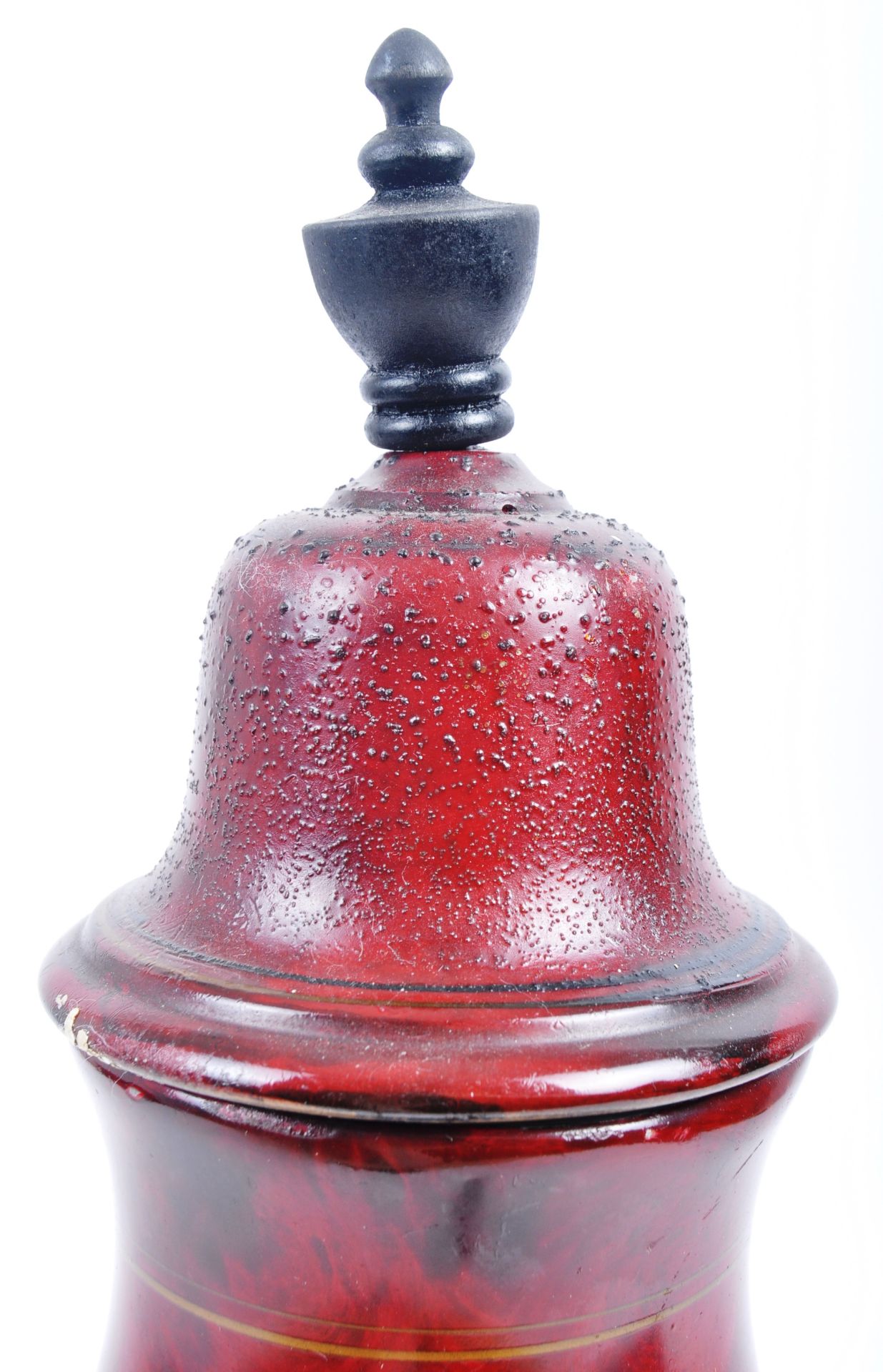 19TH CENTURY VICTORIAN RED LACQUERED COFFEE POT - Image 6 of 6