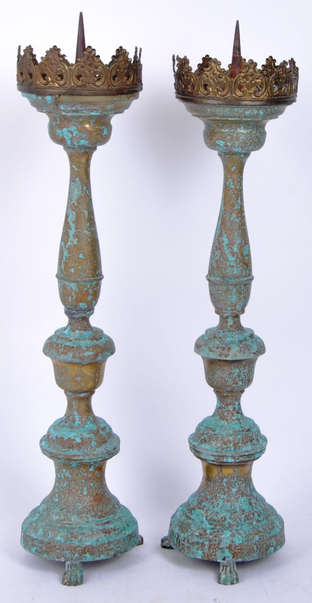 PAIR OF 19TH CENTURY ITALIAN ECCLESIASTIC CANDELABRAS - Image 2 of 7