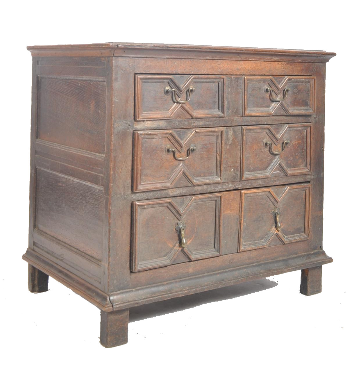 17TH CENTURY JACOBEAN PERIOD OAK WOOD CHEST OF DRAWERS