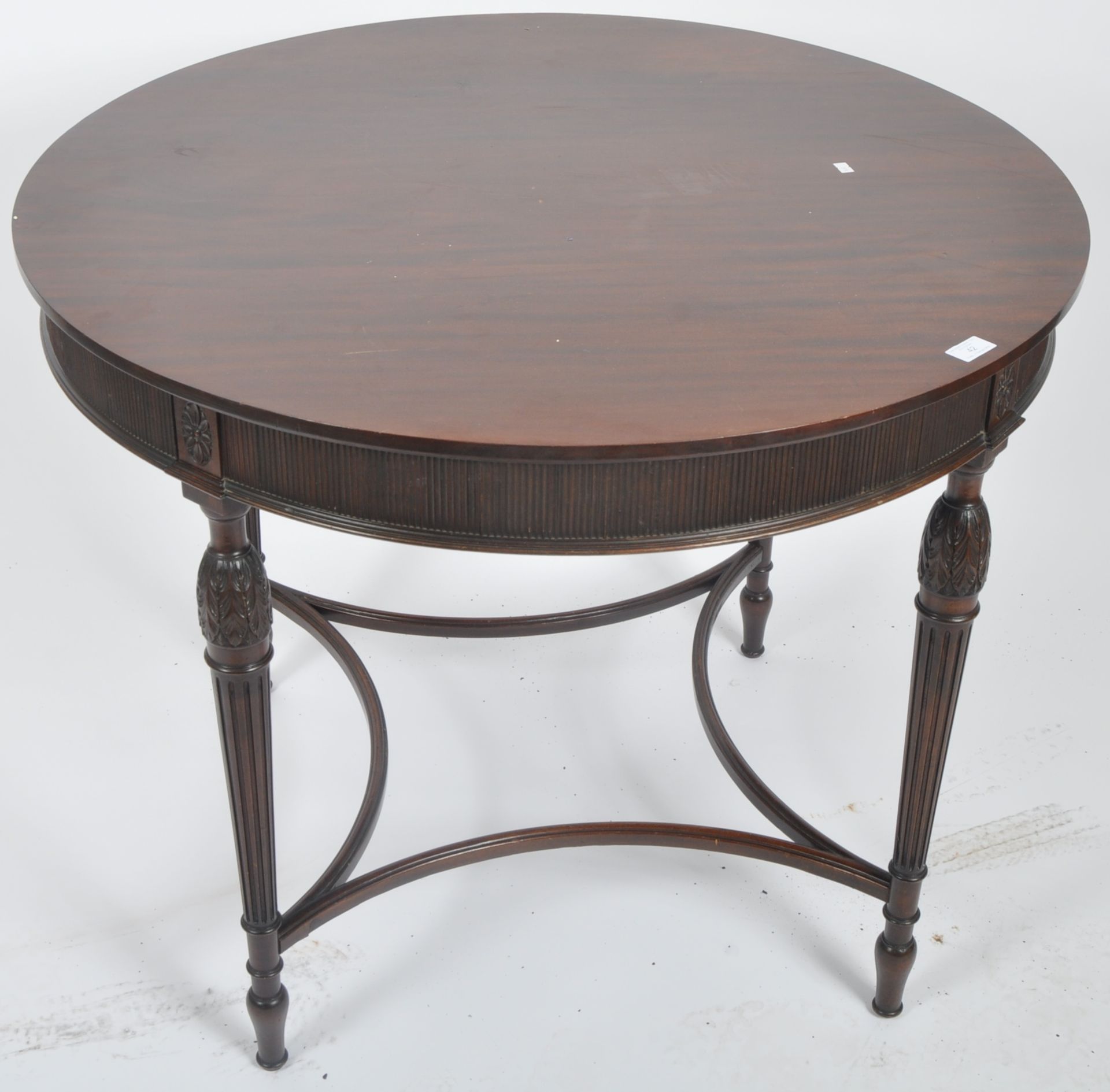 EDWARDIAN MAHOGANY ADAMS REVIVAL CENTRE OCCASIONAL TABLE - Image 9 of 9