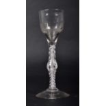 18TH CENTURY GEORGE III MULTI SPIRAL AIR TWIST WINE GLASS
