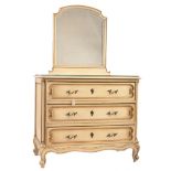 19TH CENTURY PAINTED FRENCH LOUIS XVI DRESSING TABLE CHEST