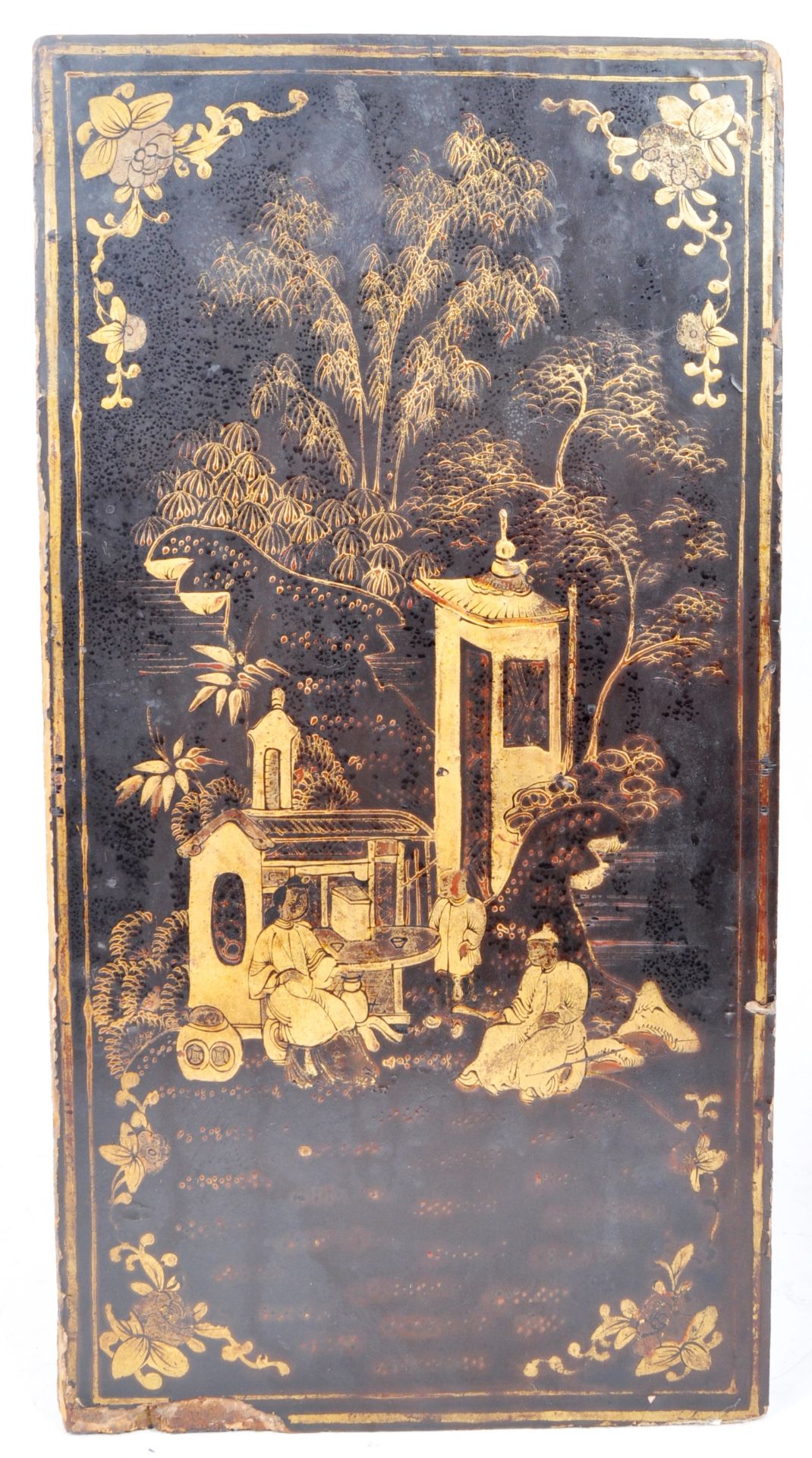 19TH CENTURY CHINESE BLACK LACQUER CABINET - Image 6 of 10
