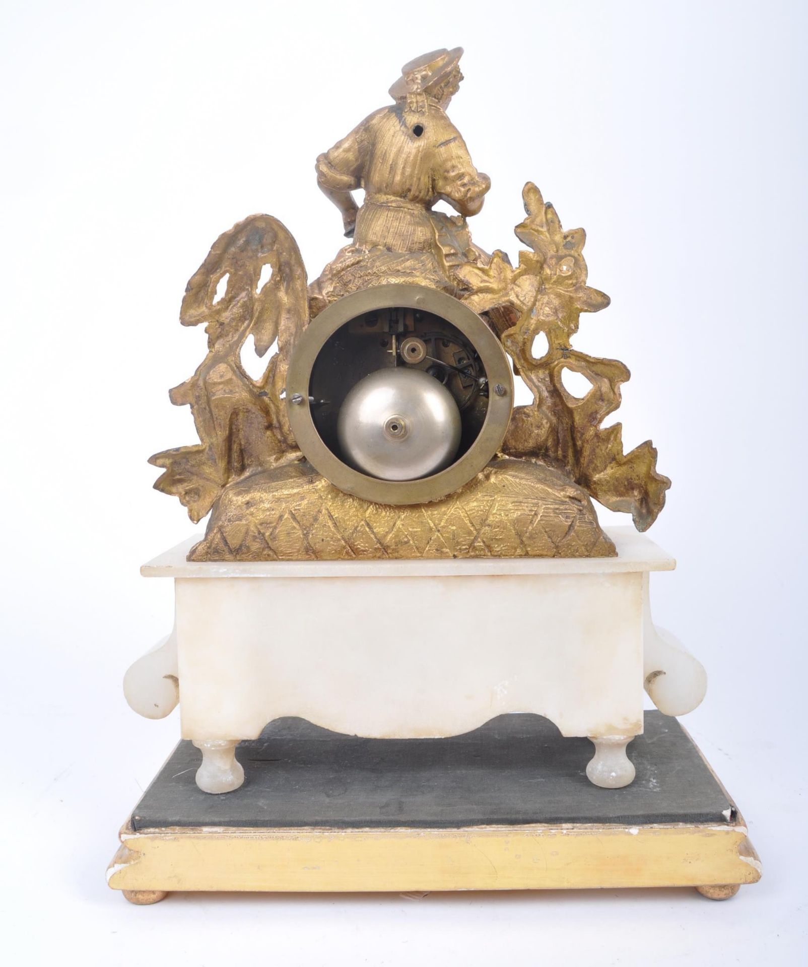 19TH CENTURY FRENCH 8 DAY GILT ORMOLU & MARBLE CLOCK - Image 7 of 8