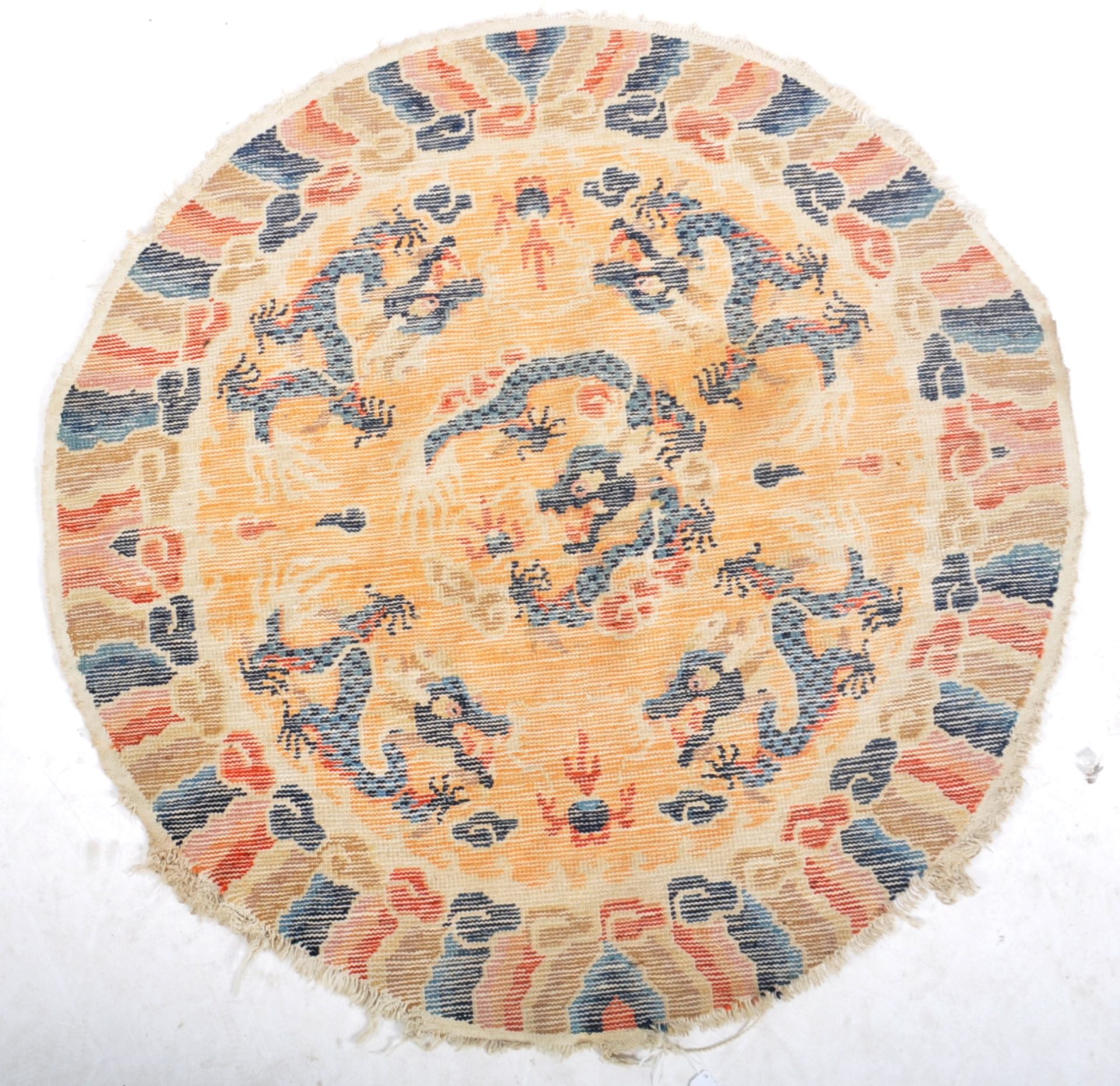 19TH CENTURY CIRCULAR CHINESE NINGXIA CARPET / RUG - Image 6 of 7