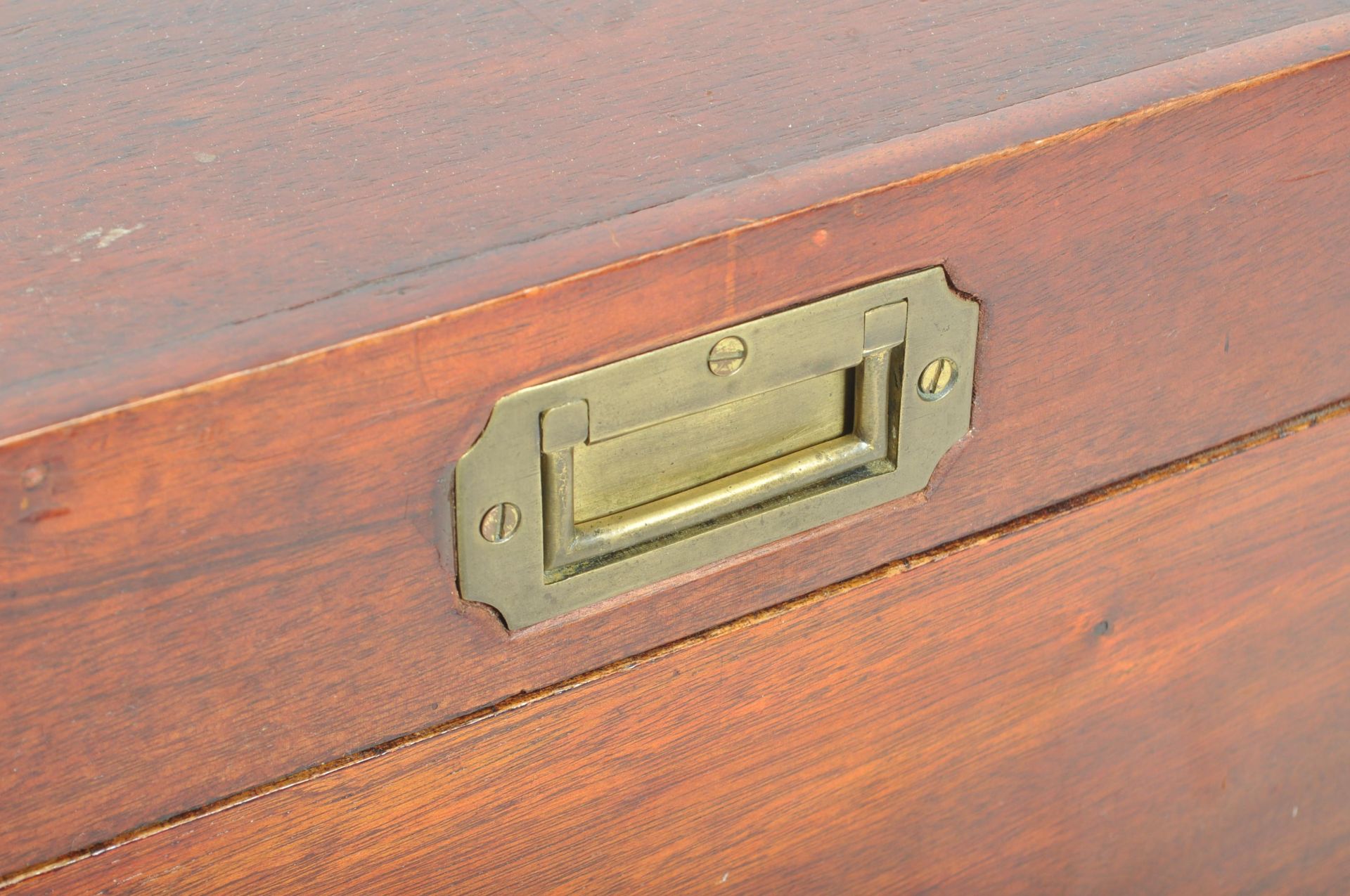 19TH CENTURY CAMPHOR WOOD CAMPAIGN CHEST / COFFER - Image 2 of 8