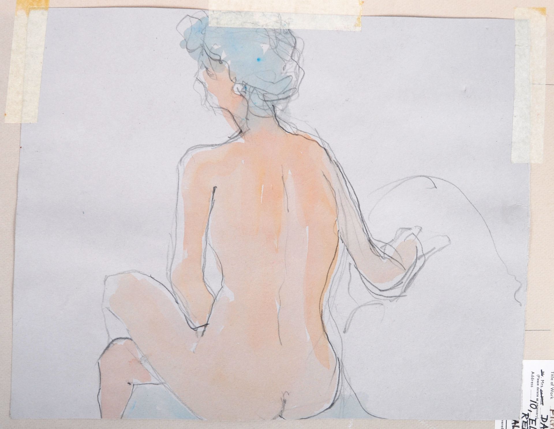 DAWN SIDOLI (1933-2022) PASTEL STUDY OF THE FEMALE FORM - Image 5 of 6