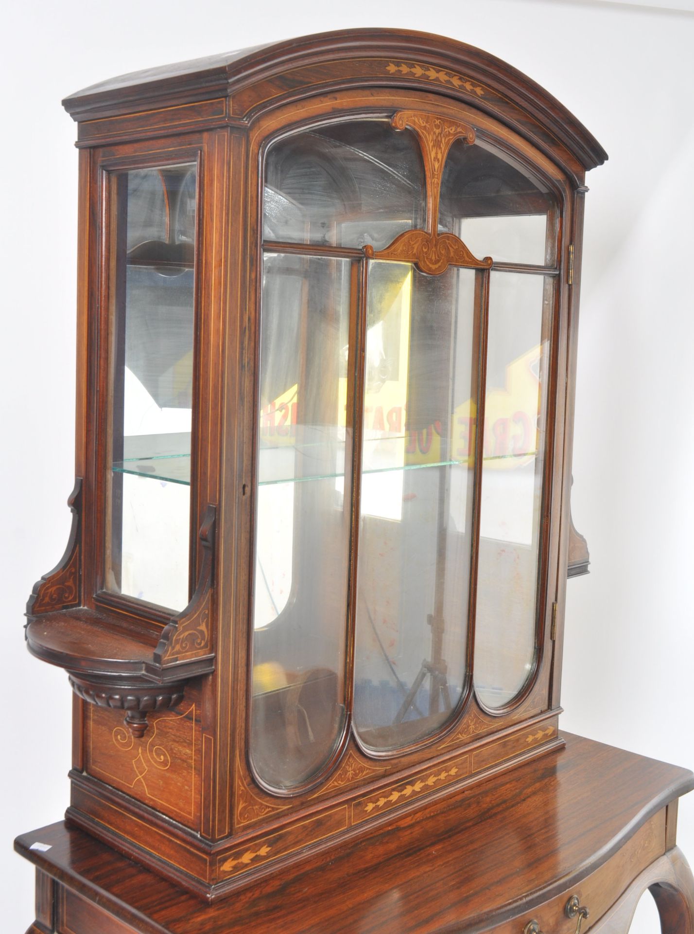 19TH CENTURY ROSEWOOD & MARQUETRY CABINET ON STAND - Image 2 of 11
