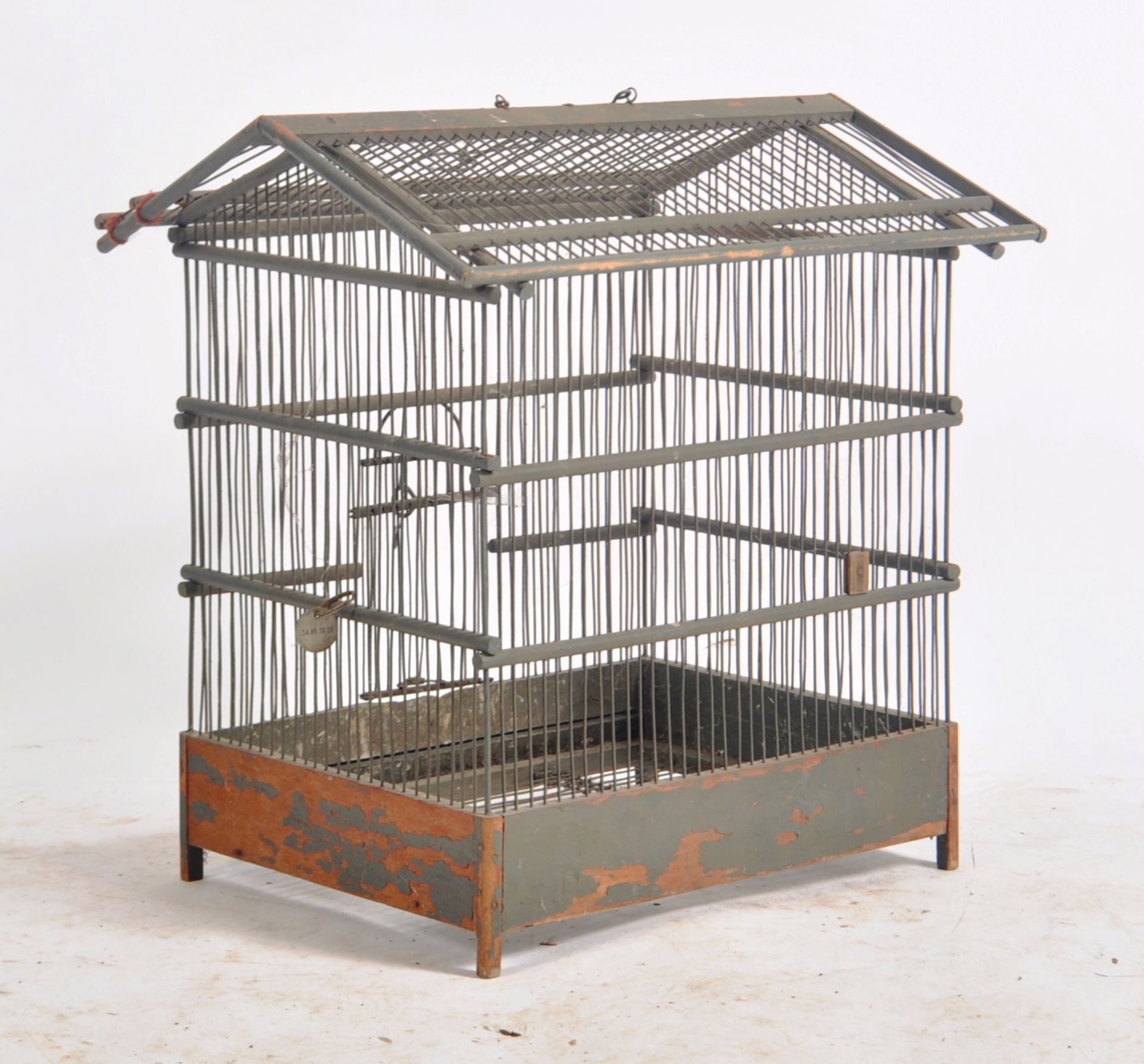 EARLY 20TH CENTURY WOOD & WIRE WORK BIRD CAGE - Image 2 of 5