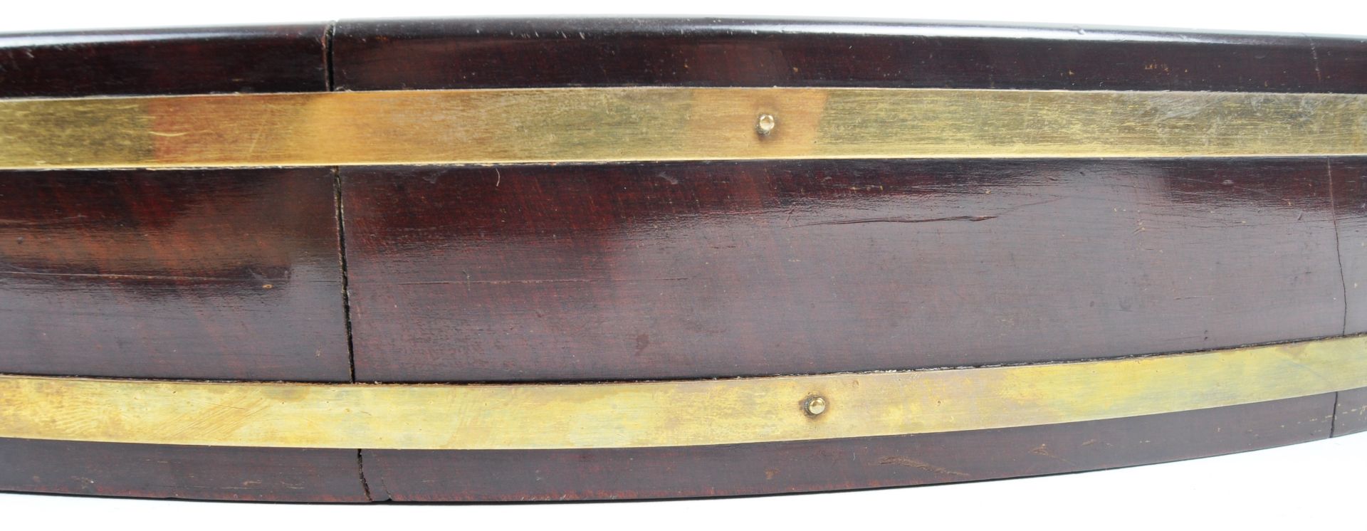 18TH CENTURY GEORGE III MAHOGANY AND BRASS TRAY - Image 6 of 6