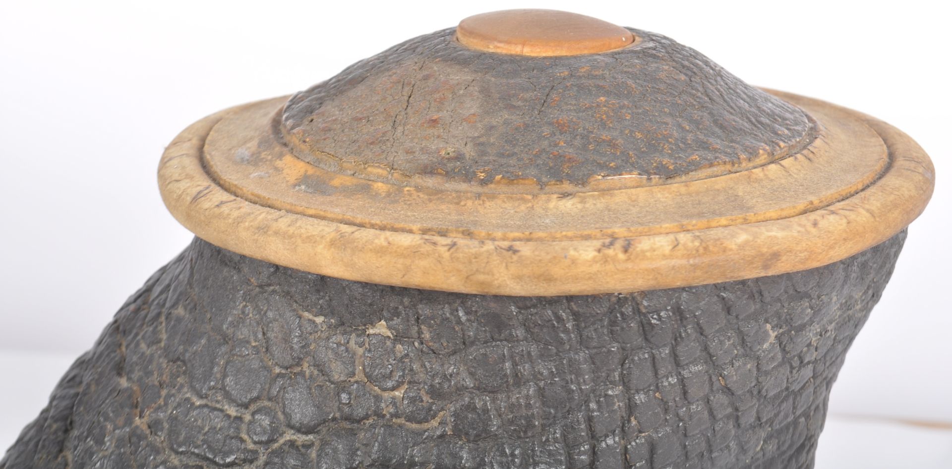 19TH CENTURY RHINO FOOT LAMP BASE - Image 5 of 10