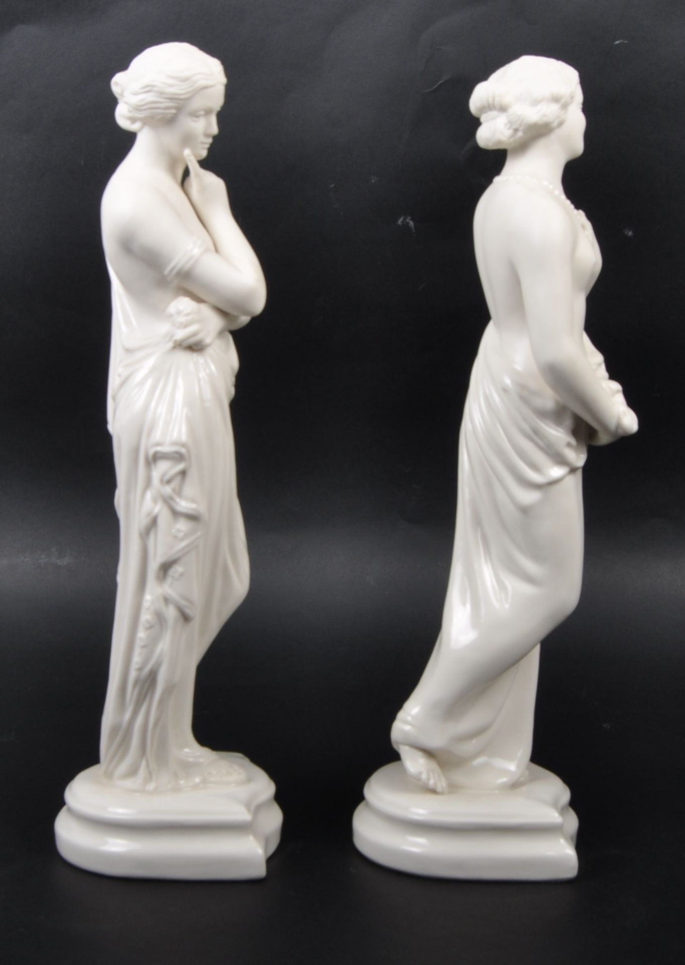 PAIR OF BELLEEK MEDITATION & AFFECTION PORCELAIN FIGURES - Image 4 of 11