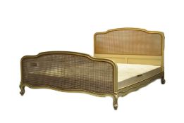19TH CENTURY PAINTED FRENCH LOUIS XVI DOUBLE BED