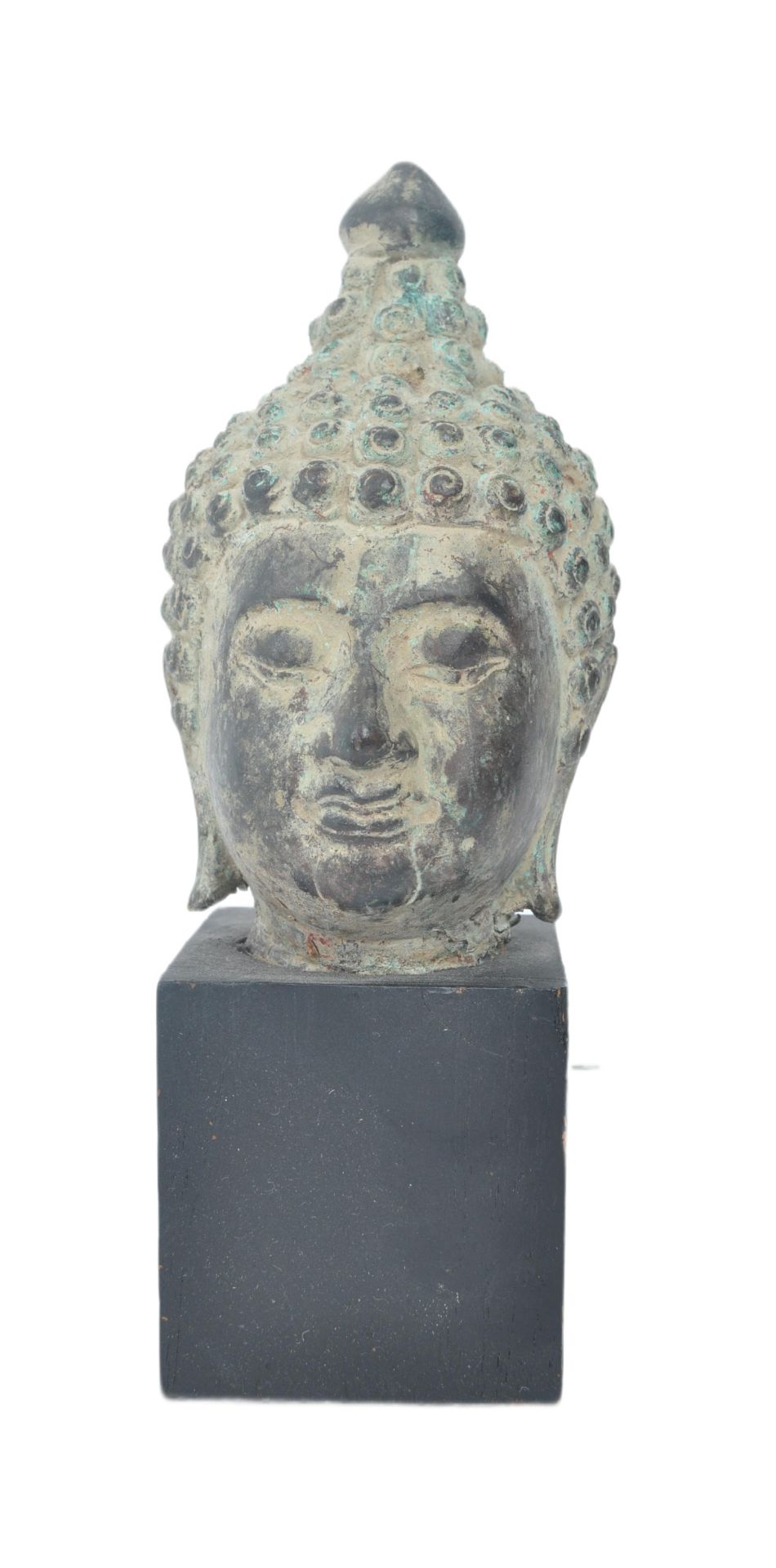 EARLY 20TH CENTURY BRONZE THAI BUDDHA HEAD