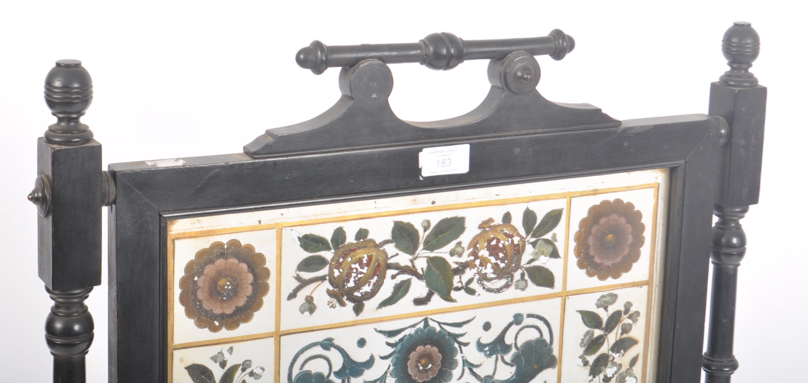 VICTORIAN 19TH CENTURY EBONISED AESTHETIC MOVEMENT SCREEN - Image 2 of 5