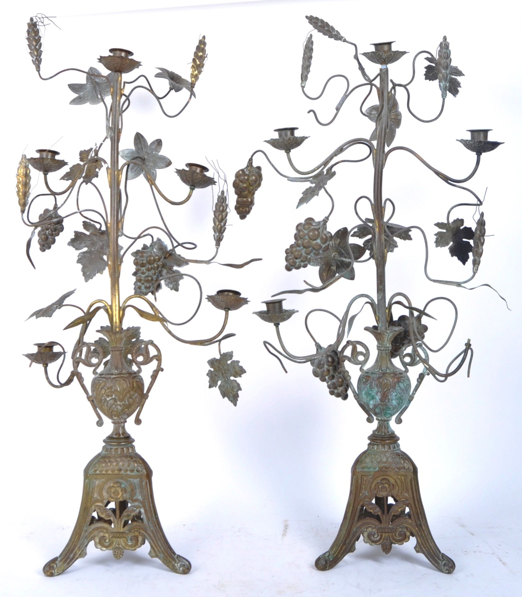 PAIR OF EARLY 20TH CENTURY BRASS FRENCH CANDELABRAS - Image 2 of 6
