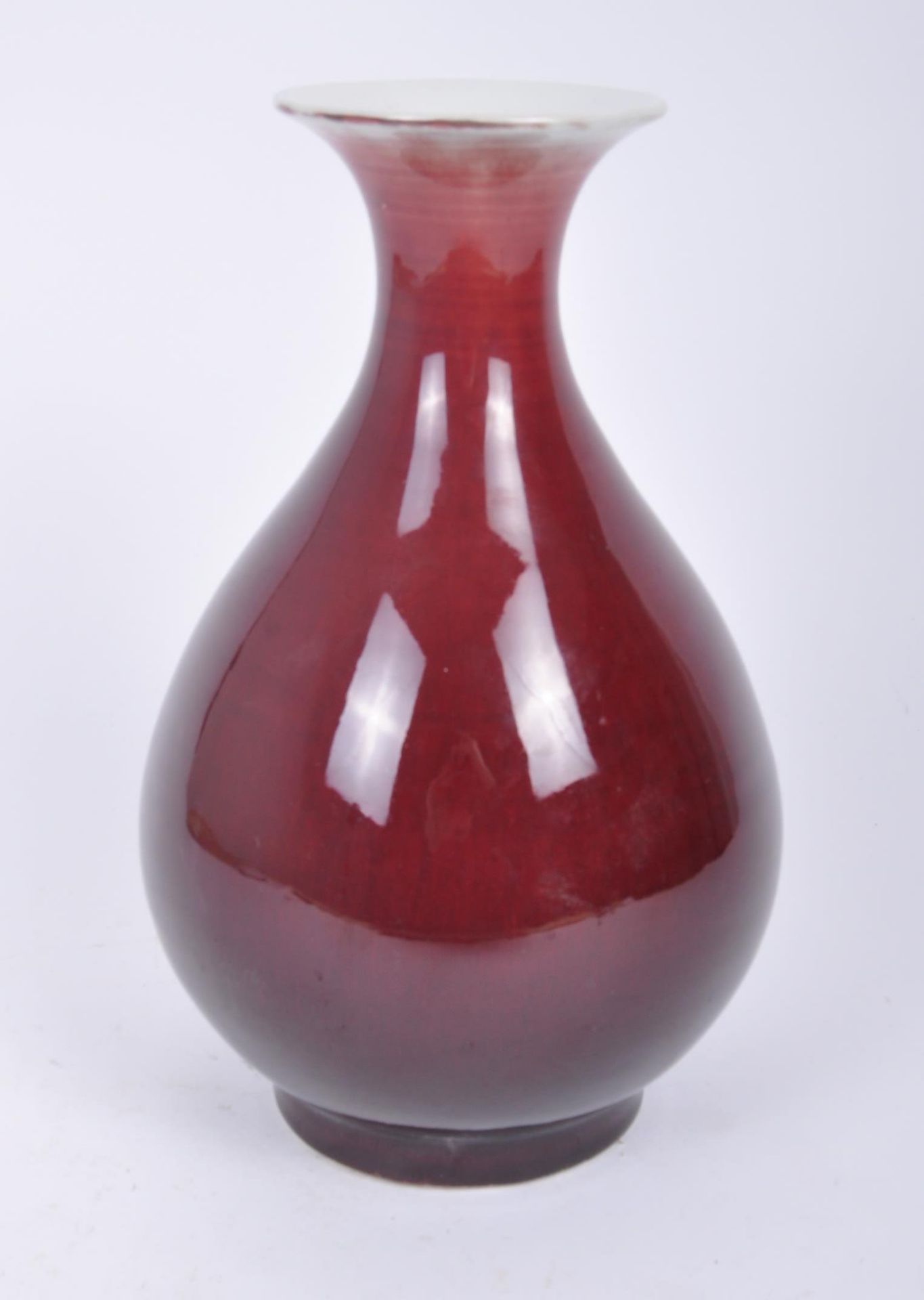 20TH CHINESE ORIENTAL SANG DE BOEUF GLAZED PORCELAIN VASE - Image 6 of 6