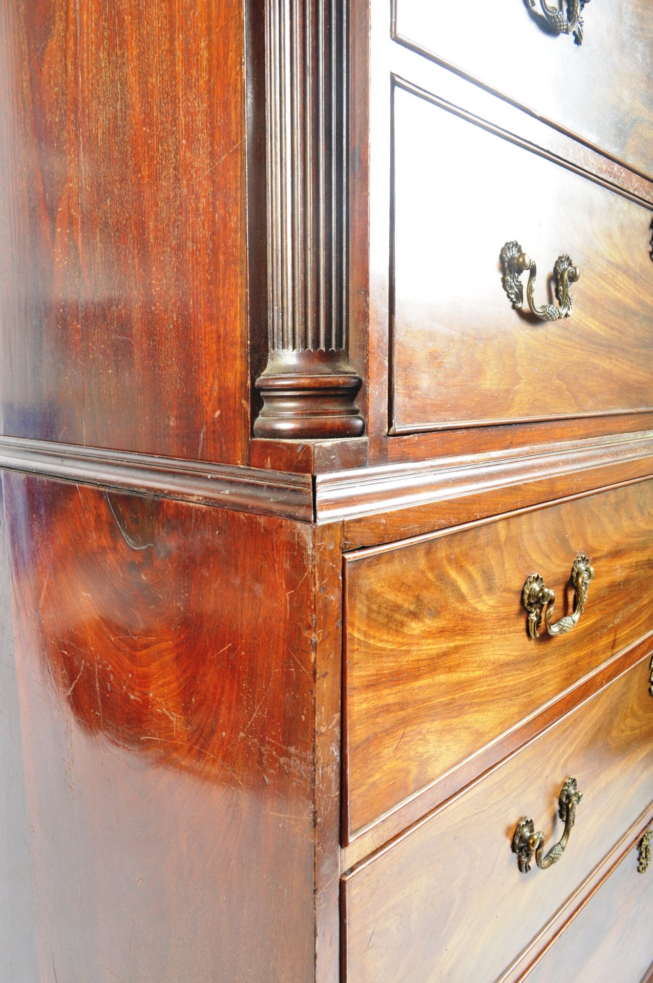 18TH CENTURY GEORGE III MAHOGANY CHEST ON CHEST TALLBOY - Image 4 of 8