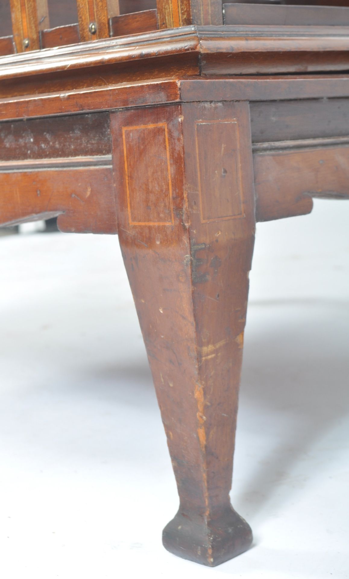 EDWARDIAN MAHOGANY & MARQUETRY INLAID REVOLVING BOOKCASE - Image 10 of 10