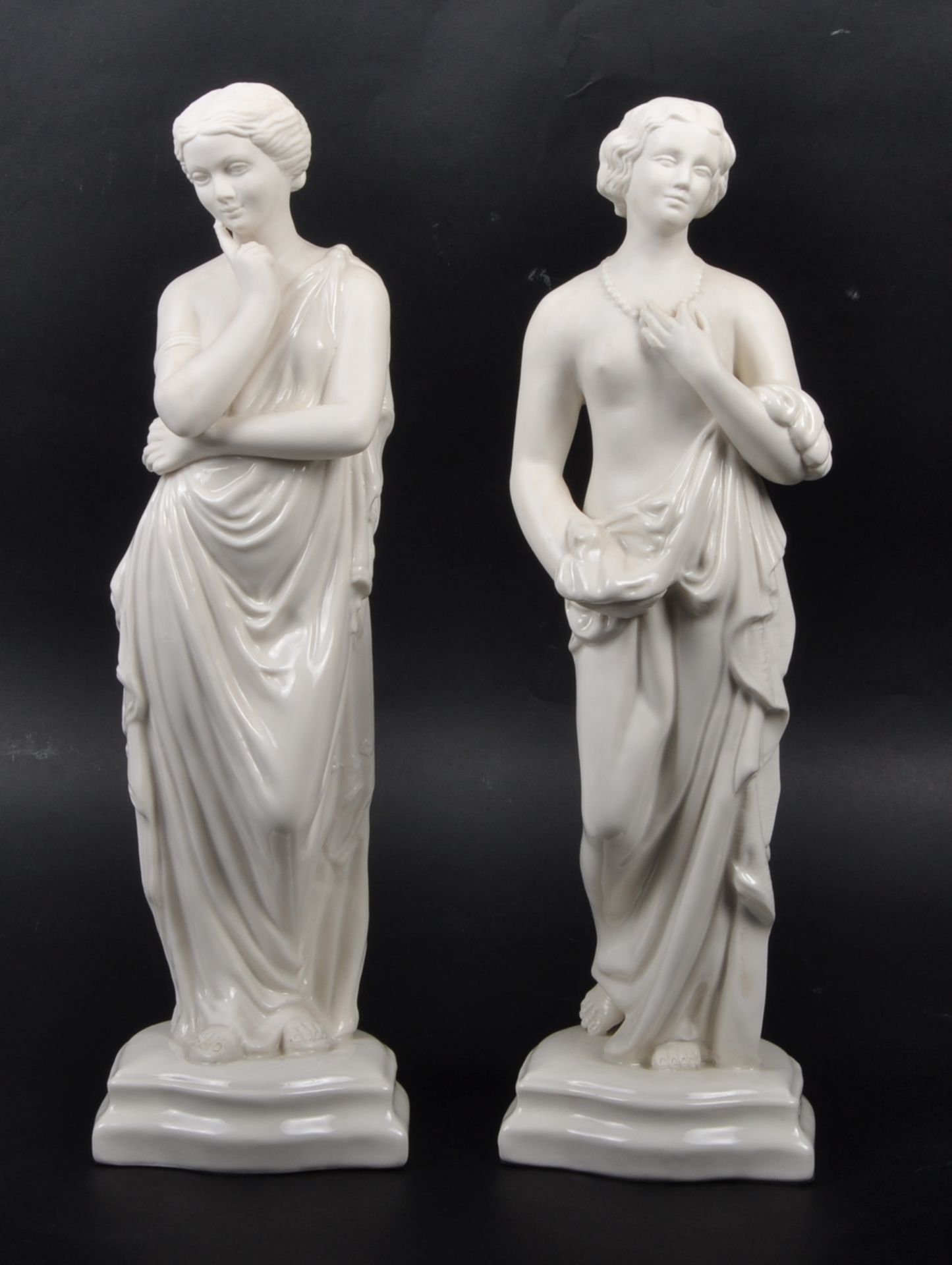 PAIR OF BELLEEK MEDITATION & AFFECTION PORCELAIN FIGURES - Image 2 of 11