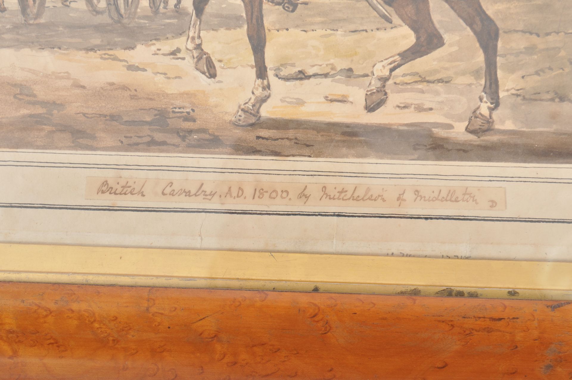 MITCHELSON OF MIDDLETON WATERCOLOUR CAVALRY DRAWINGS. - Image 5 of 7