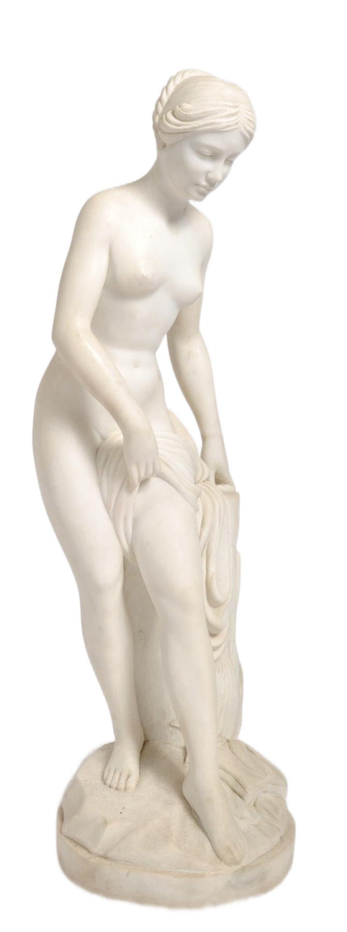 AFTER ETIENNE MAURICE FALCONET STATUE MARBLE - VENUS AU BAIN