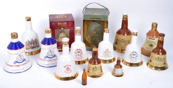 THIRTEEN BELL'S SCOTCH WHISKY COMMEMORATIVE DECANTERS