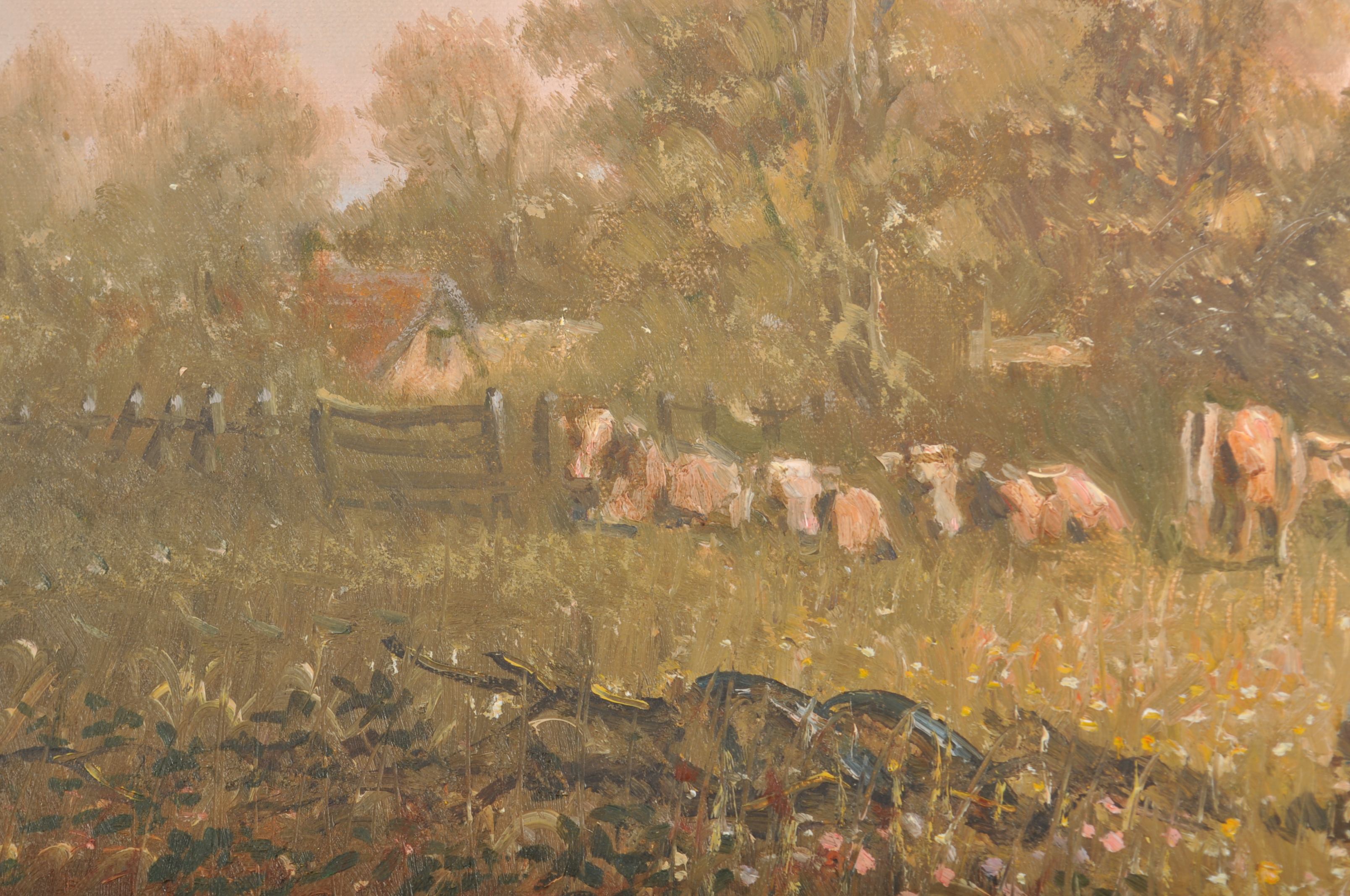 LASZLO RITTER (1937-2003) OIL ON CANVAS PAINTING - COUNTRY SCENE - Image 4 of 9