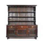 18TH CENTURY GEORGE III OAK WELSH DRESSER SIDEBOARD