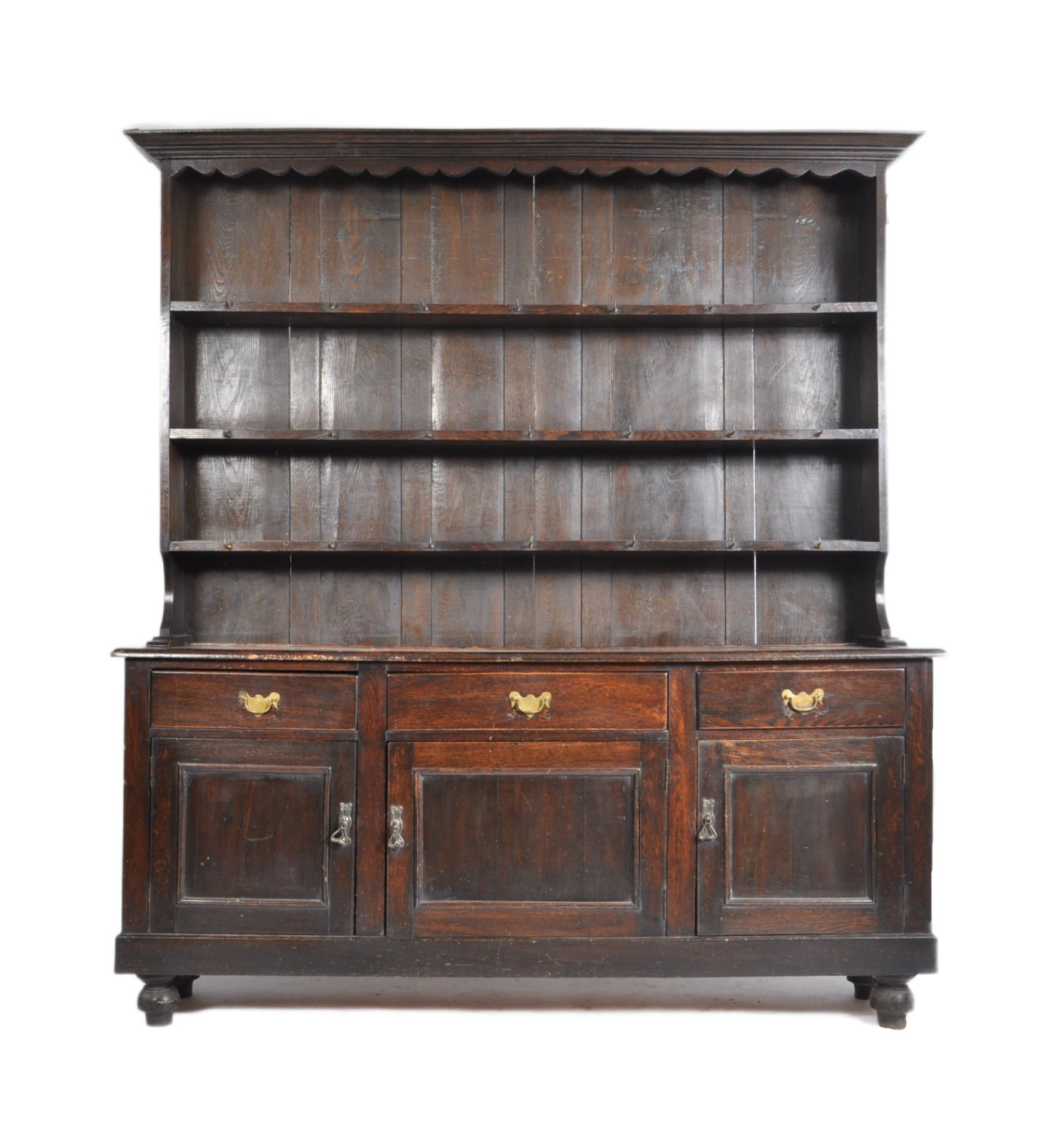 18TH CENTURY GEORGE III OAK WELSH DRESSER SIDEBOARD