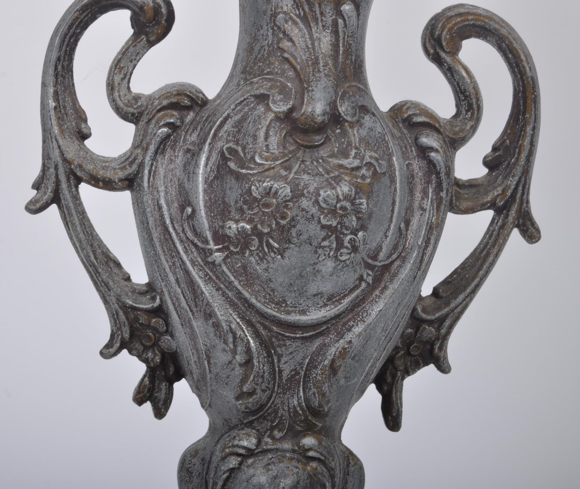 PAIR 19TH CENTURY GREEN MARBLE GRAND TOUR CANDELABRA - Image 8 of 9