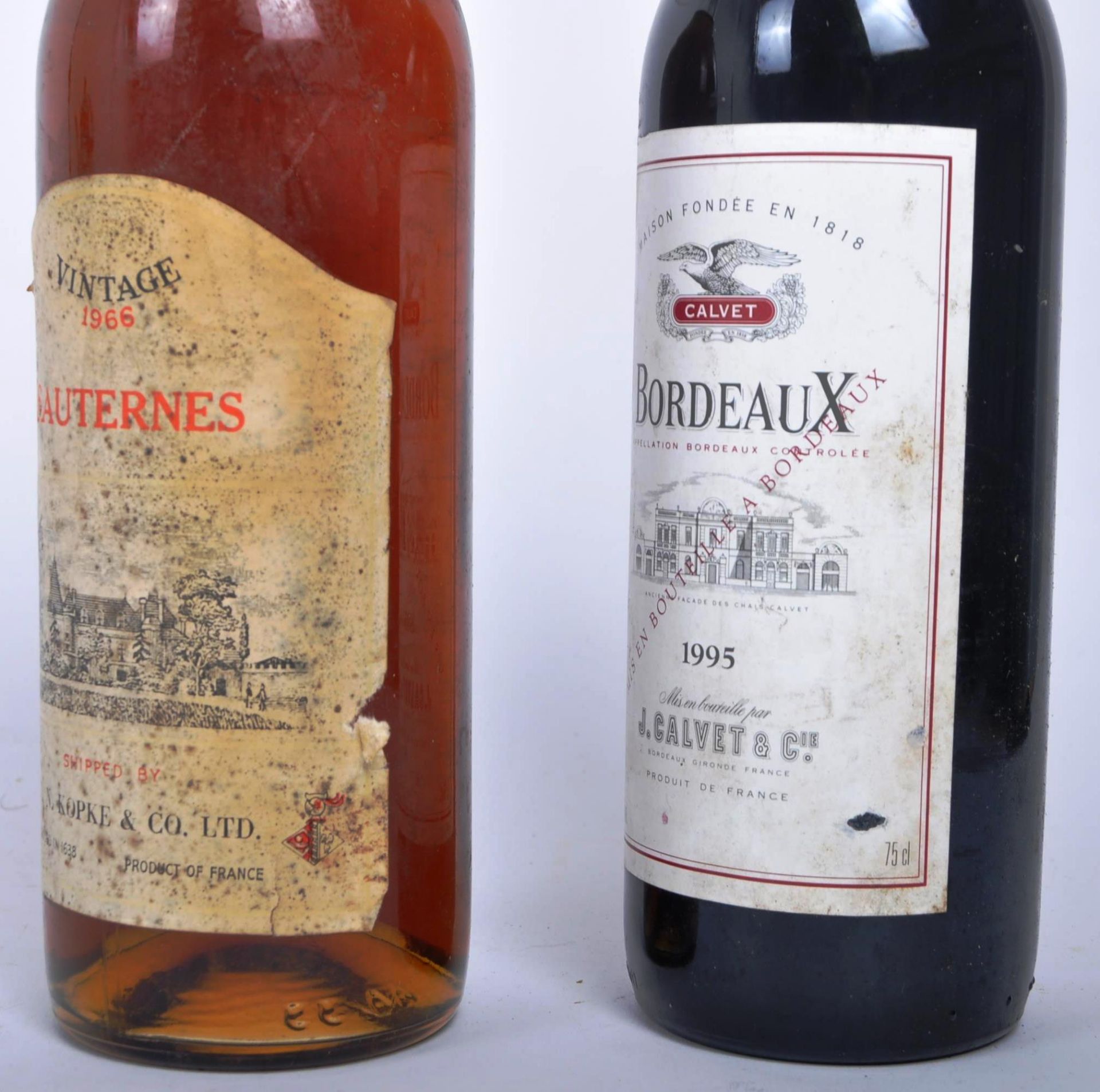 1966 SAUTERNES 75CL WINE TOGETHER WITH 1995 CALVET BORDEAUX - Image 3 of 5