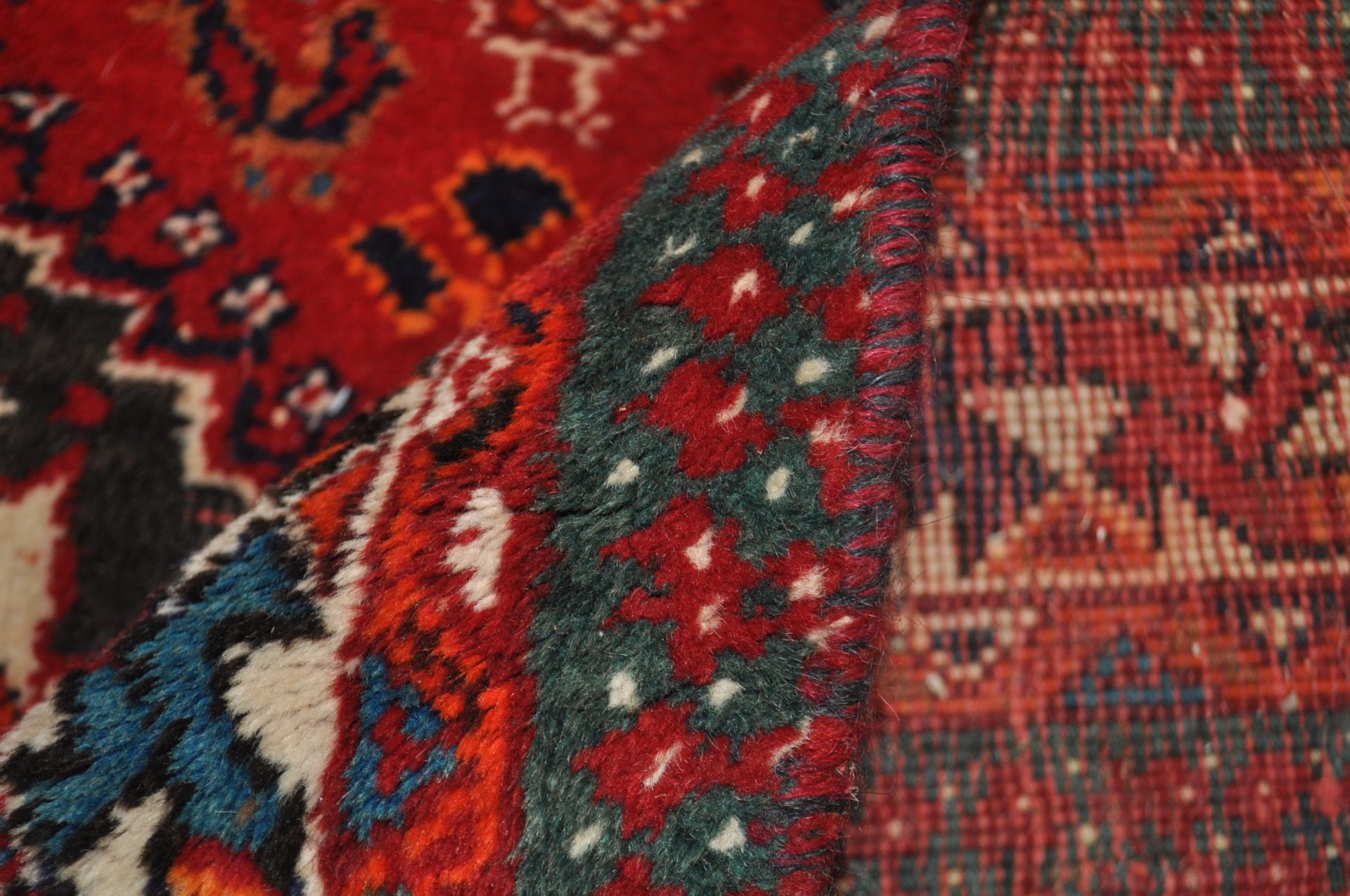 PERSIAN NOMADIC QASHQAI HAND KNOTTED FLOOR CARPET RUG - Image 6 of 13