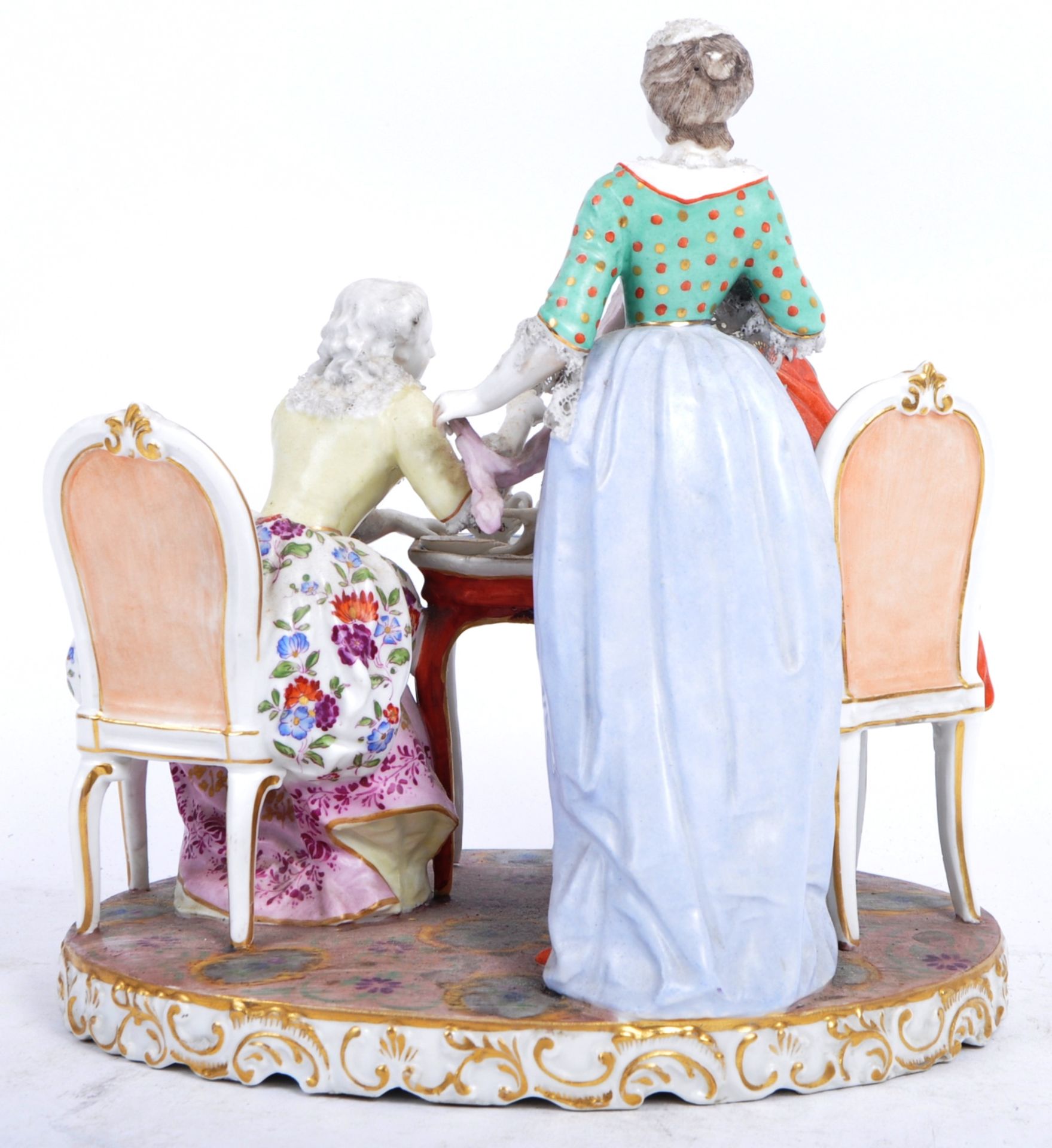 19TH CENTURY PORCELAIN MEISSEN FIGURINE GROUP - Image 3 of 7