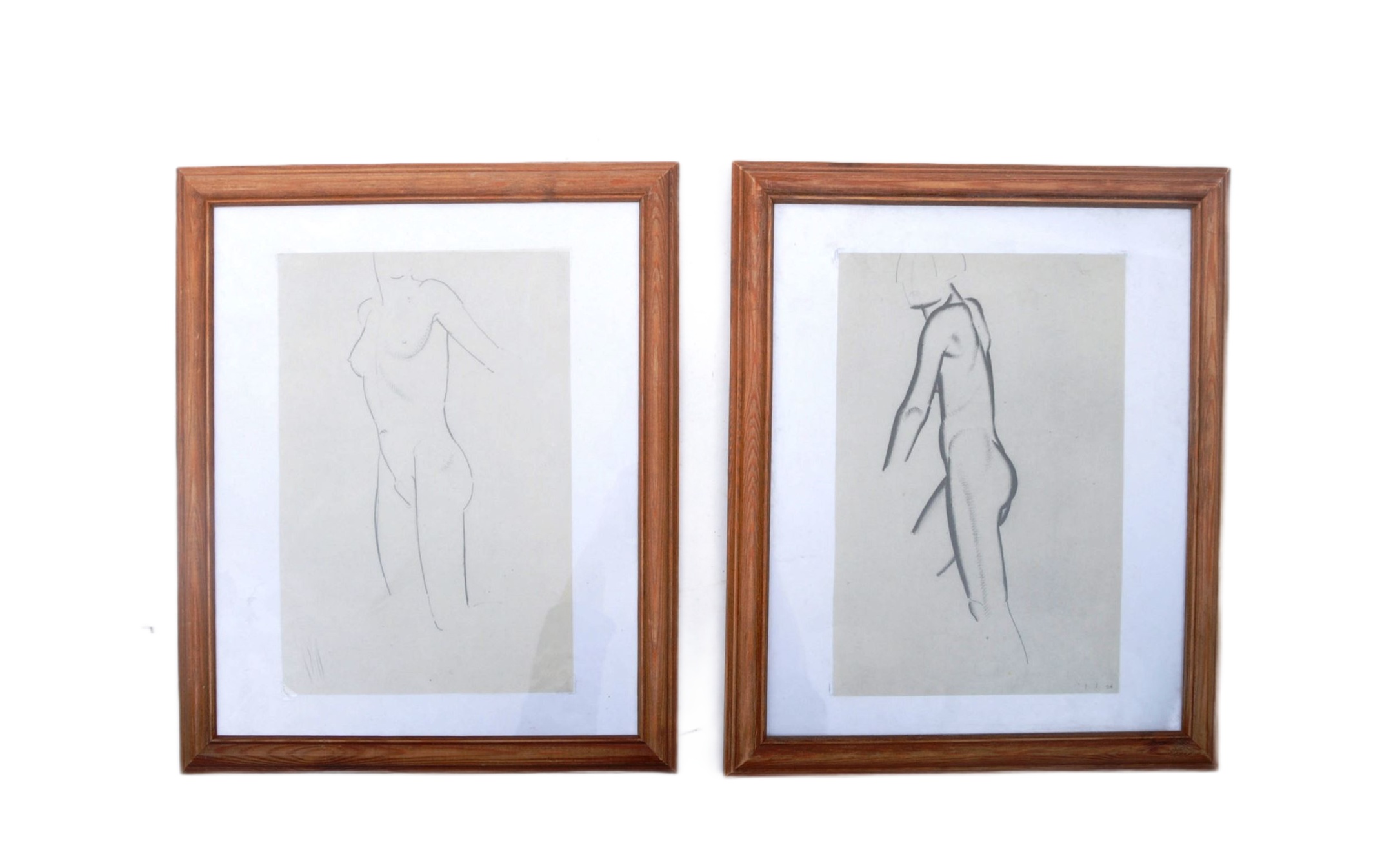 ERIC GILL - PAIR OF 20TH CENTURY 'FIRST NUDES' SKETCHES PRINTS