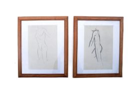 ERIC GILL - PAIR OF 20TH CENTURY 'FIRST NUDES' SKETCHES PRINTS