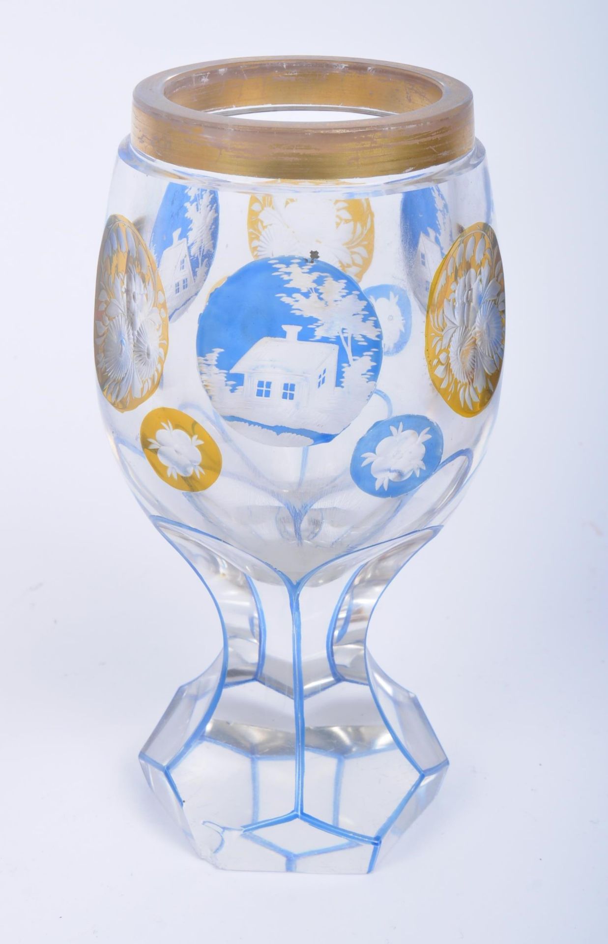 COLLECTION OF CZECH GLASS MOSER MANNER WINE GOBLETS - Image 4 of 6