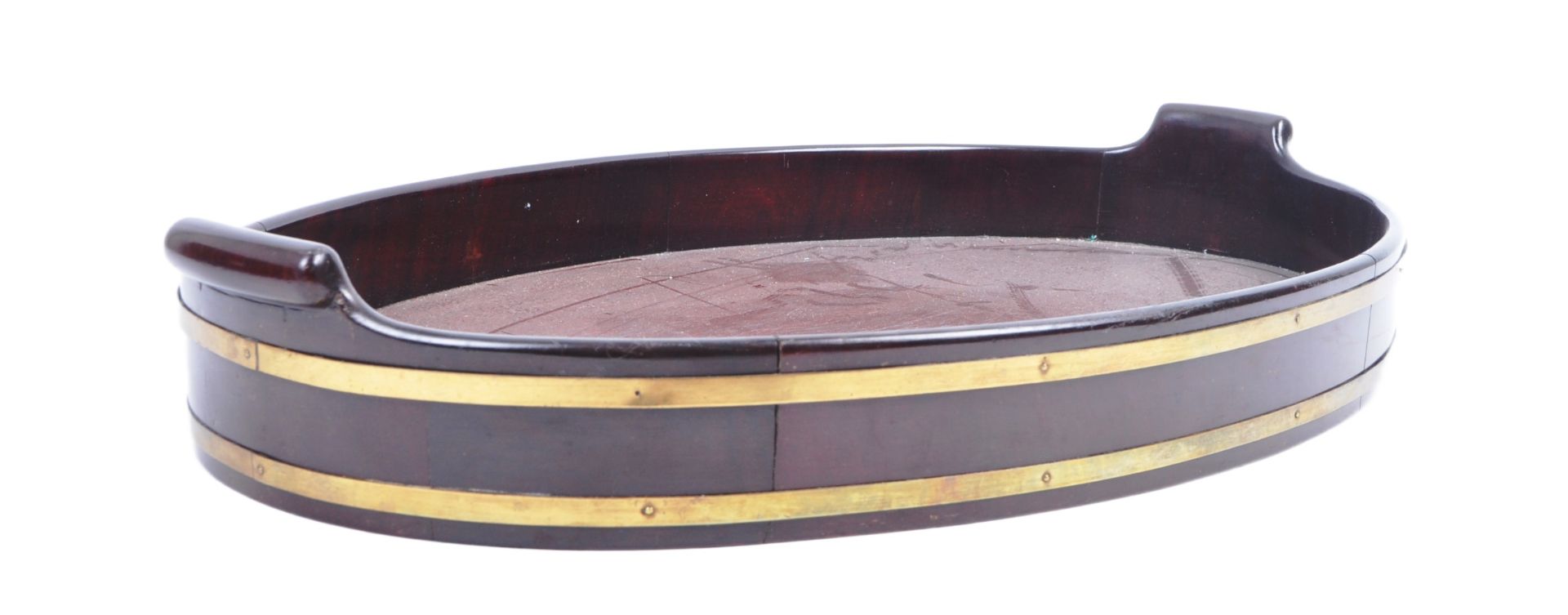 18TH CENTURY GEORGE III MAHOGANY AND BRASS TRAY