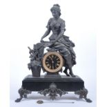 19TH CENTURY PARIS FRENCH MAISON GOUPIL BRONZE & SLATE CLOCK