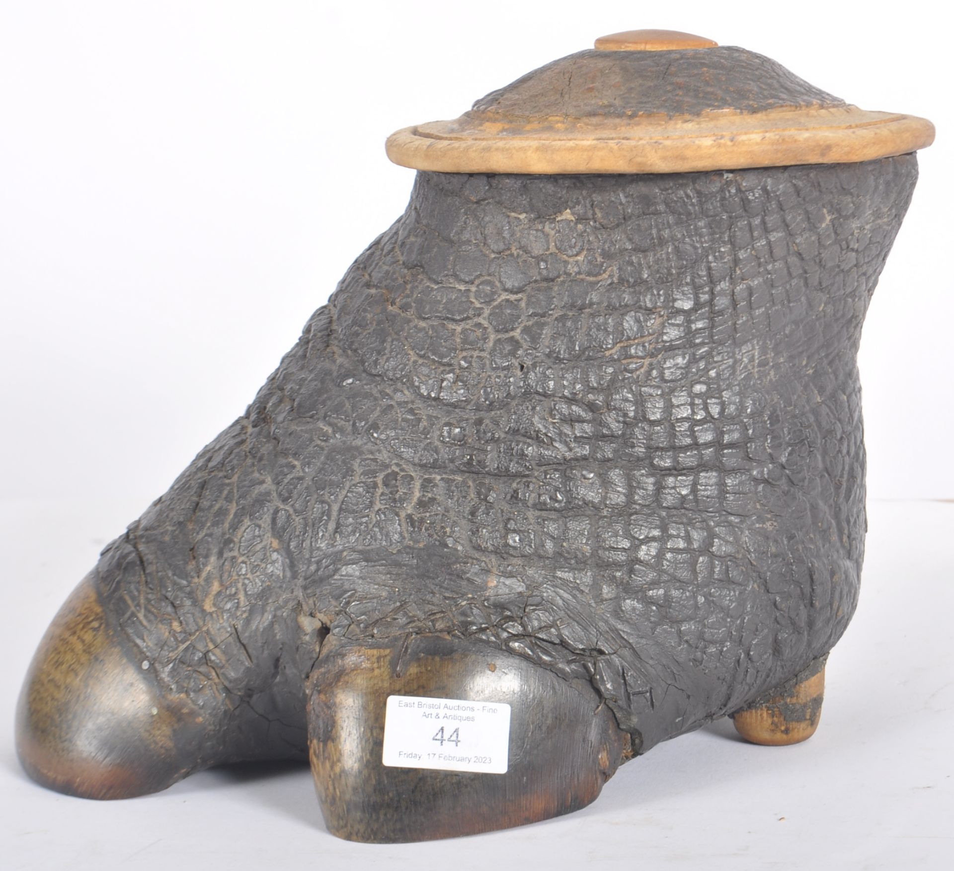 19TH CENTURY RHINO FOOT LAMP BASE - Image 4 of 10