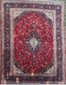 EARLY 20TH CENTURY CENTRAL PERSIAN KASHAN FLOOR CARPET RUG