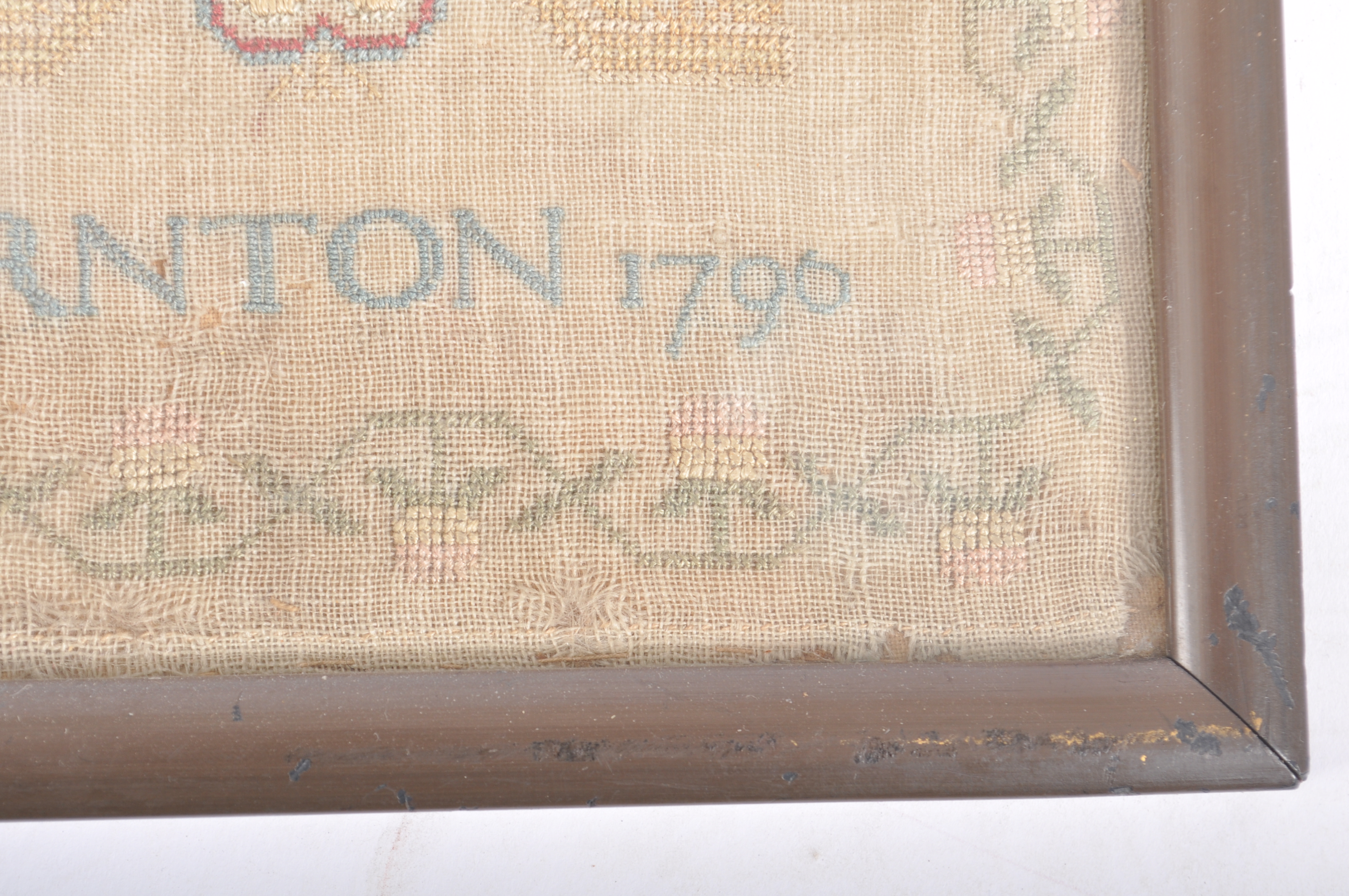 1790 18TH CENTURY NEEDLEPOINT SAMPLER - ANN THORNTON - Image 5 of 6