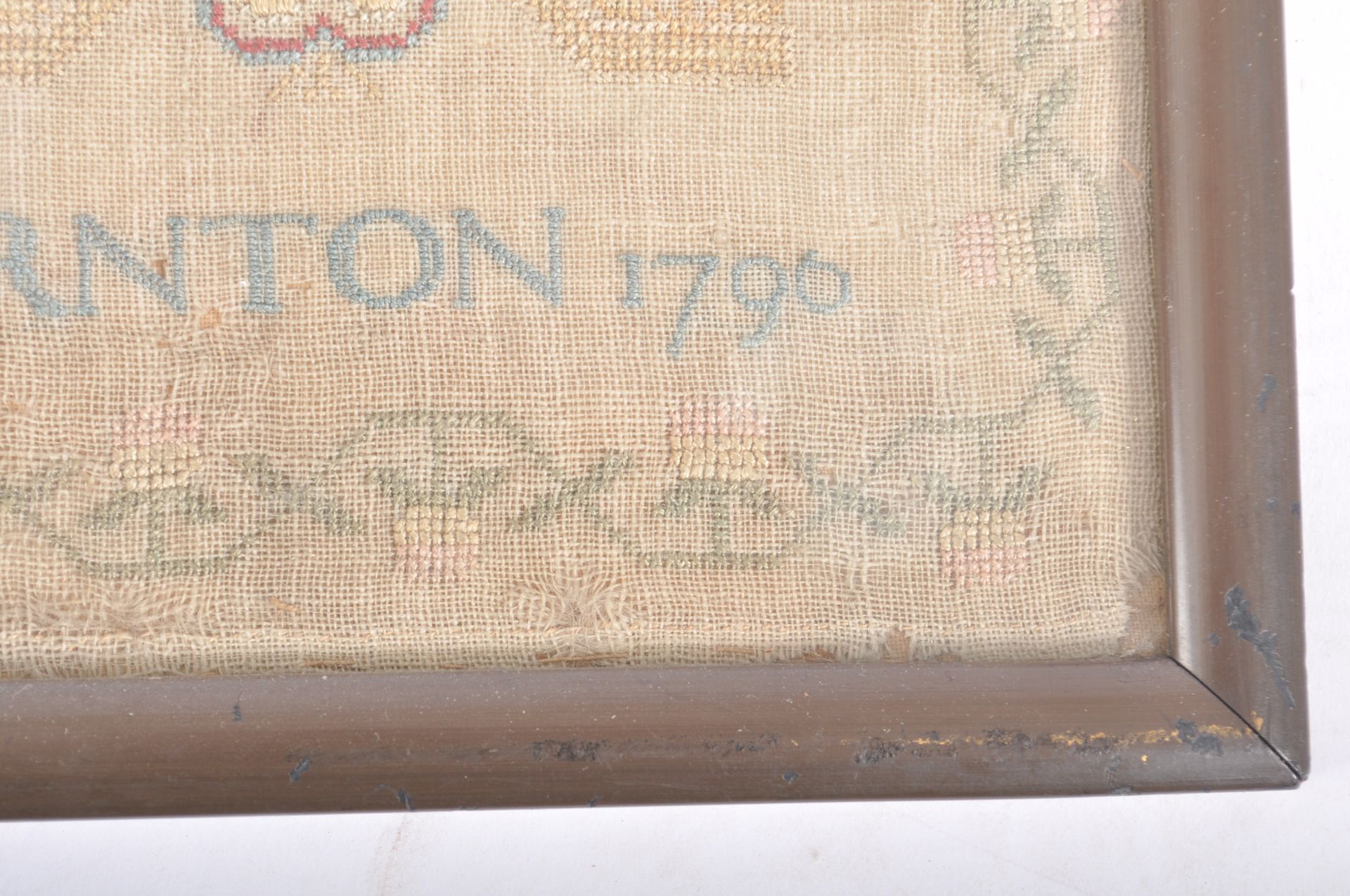 1790 18TH CENTURY NEEDLEPOINT SAMPLER - ANN THORNTON - Bild 5 aus 6