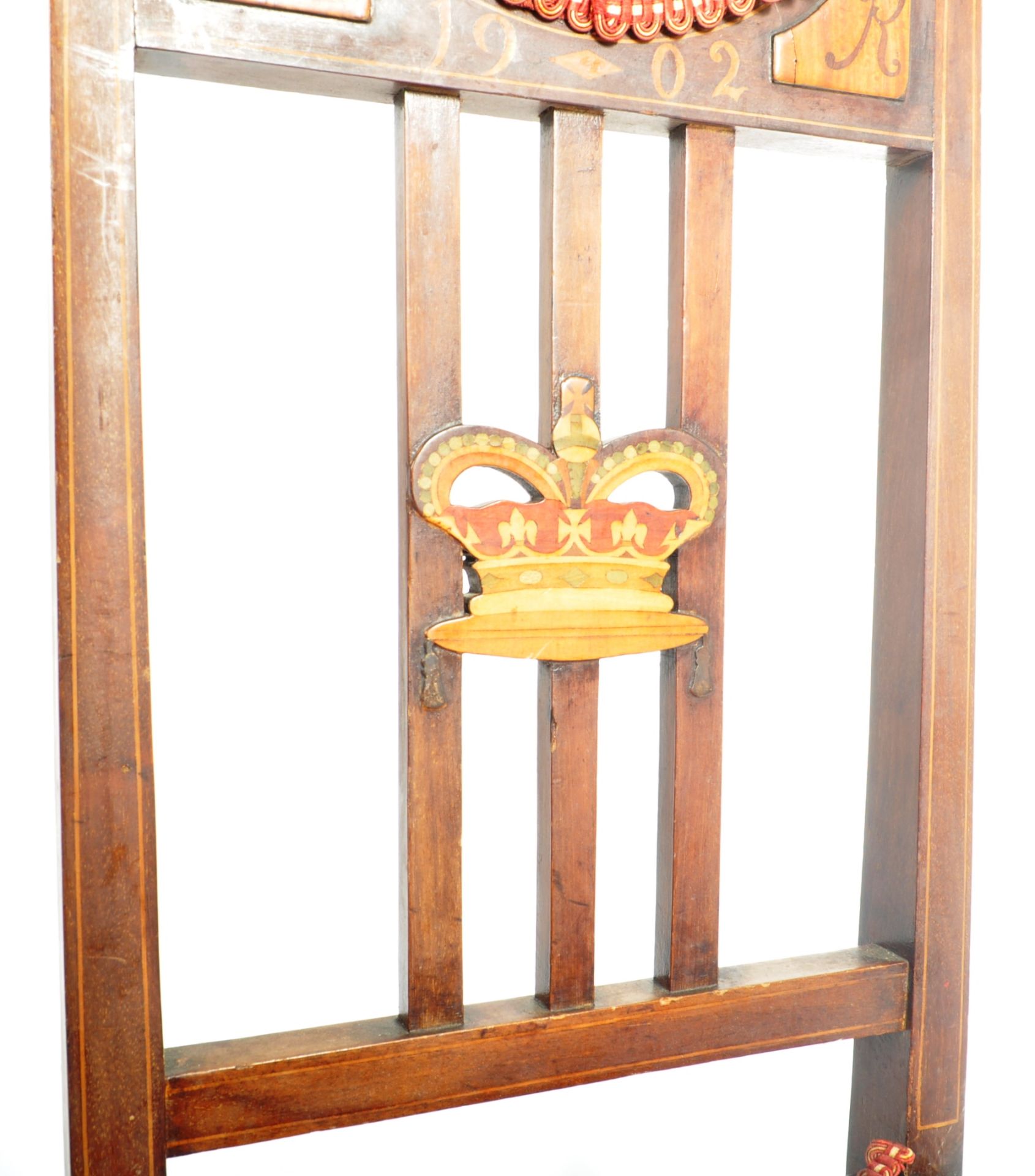 SHOOLBRED - LONDON MAHOGANY ARTS & CRAFTS INVESTITURE CHAIR - Image 3 of 6