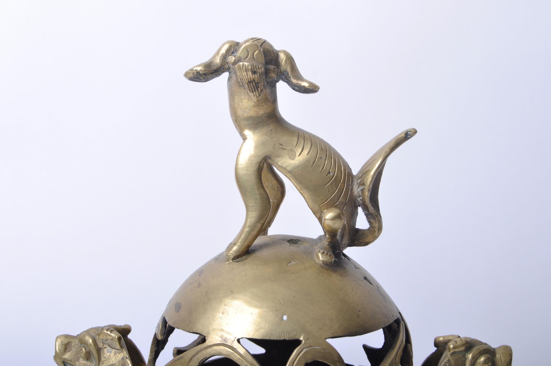 20TH CENTURY CHINESE BRASS INCENSE BURNER - Image 2 of 10