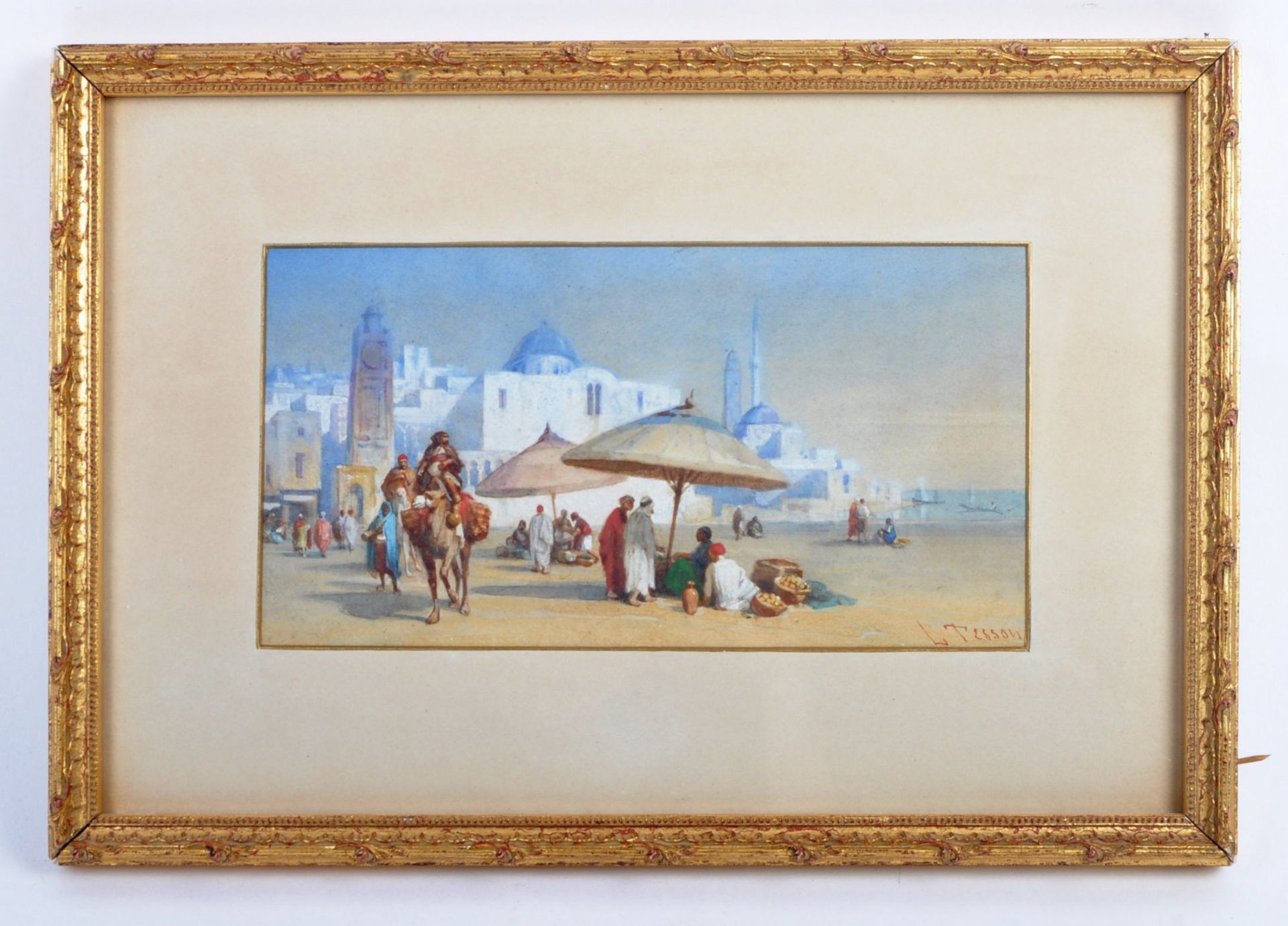 LOUIS TESSON (1820-1870) - ORIGINAL WATERCOLOUR ON PAPER