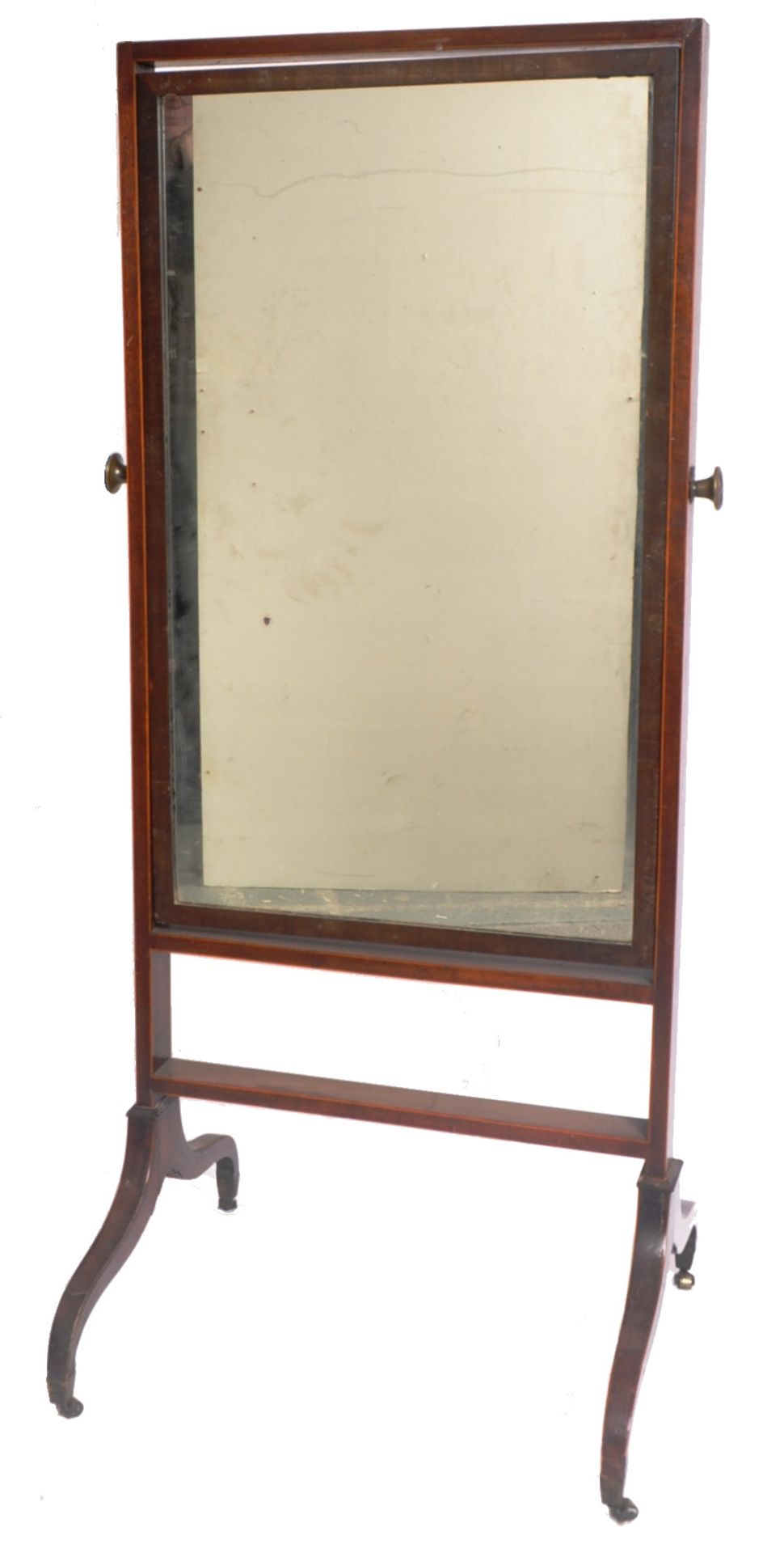 GEORGE III MAHOGANY CHEVAL DRESSING MIRROR STAND - Image 2 of 8