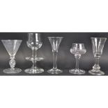 SELECTION OF WINE GLASSES DATING FROM THE 18TH CENTURY